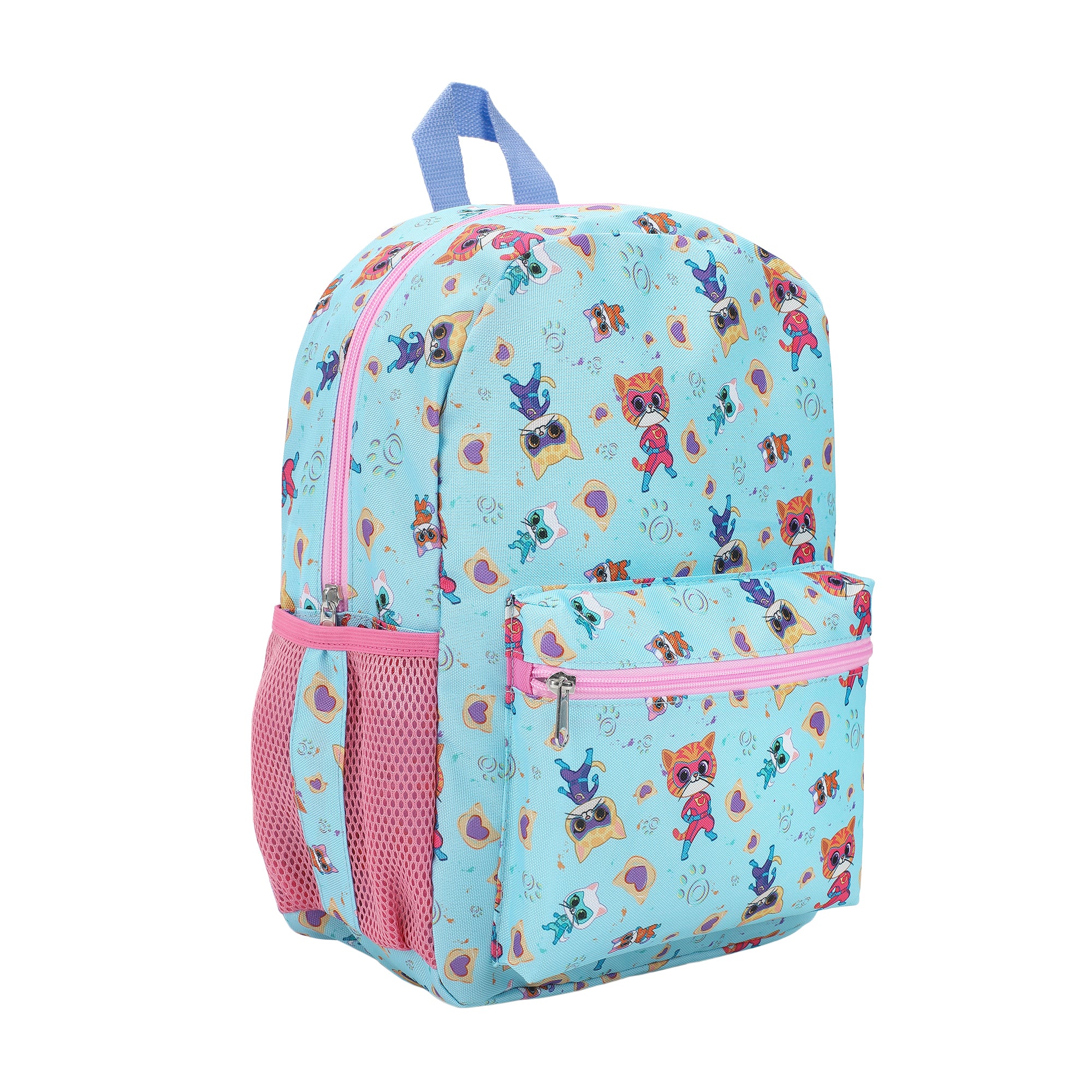 SuperKitties Favorite Characters 16" Kid's Backpack For School And Travel