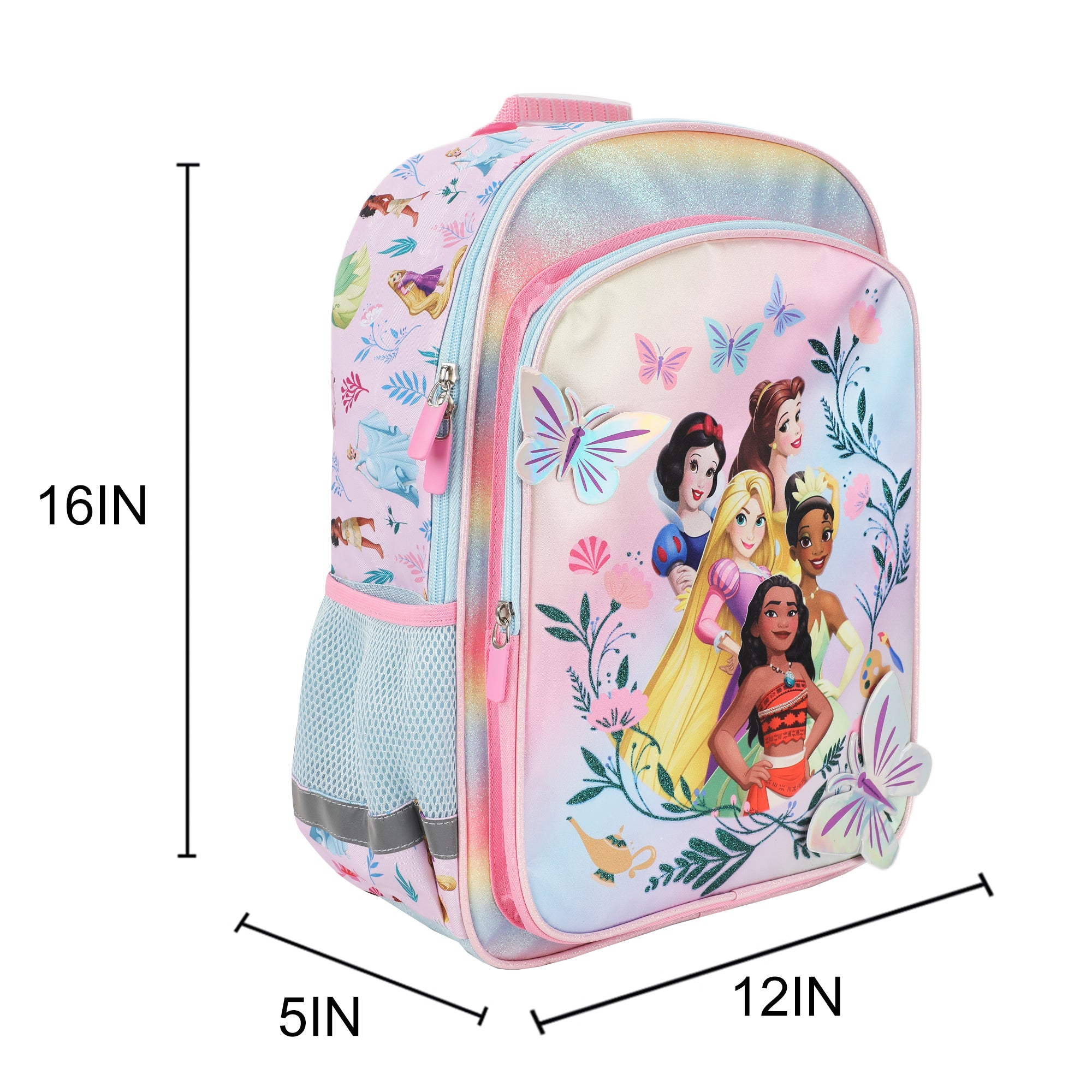 Disney Princesses 16" Kid's Backpack For School And Travel