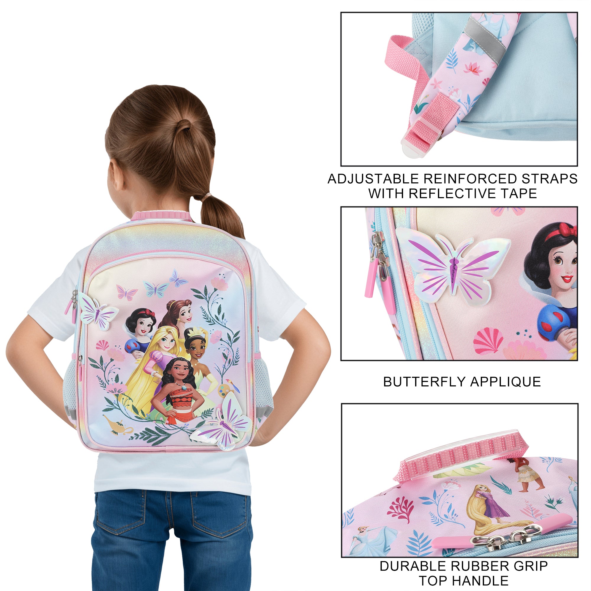Disney Princesses 16" Kid's Backpack For School And Travel