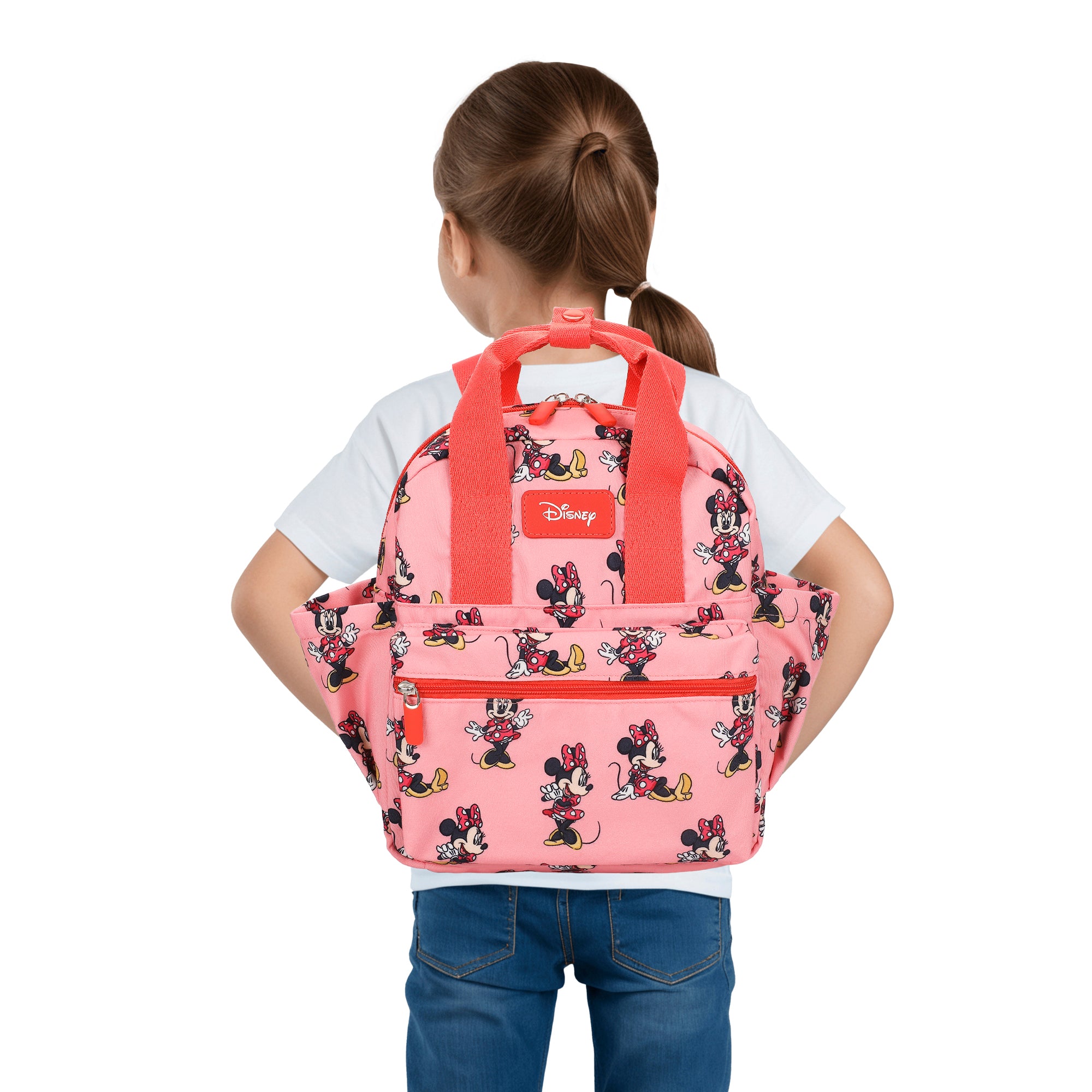 Minnie Mouse Classic All-Over Print 12" Toddler Backpack For Preschool, Daycare, And Travel