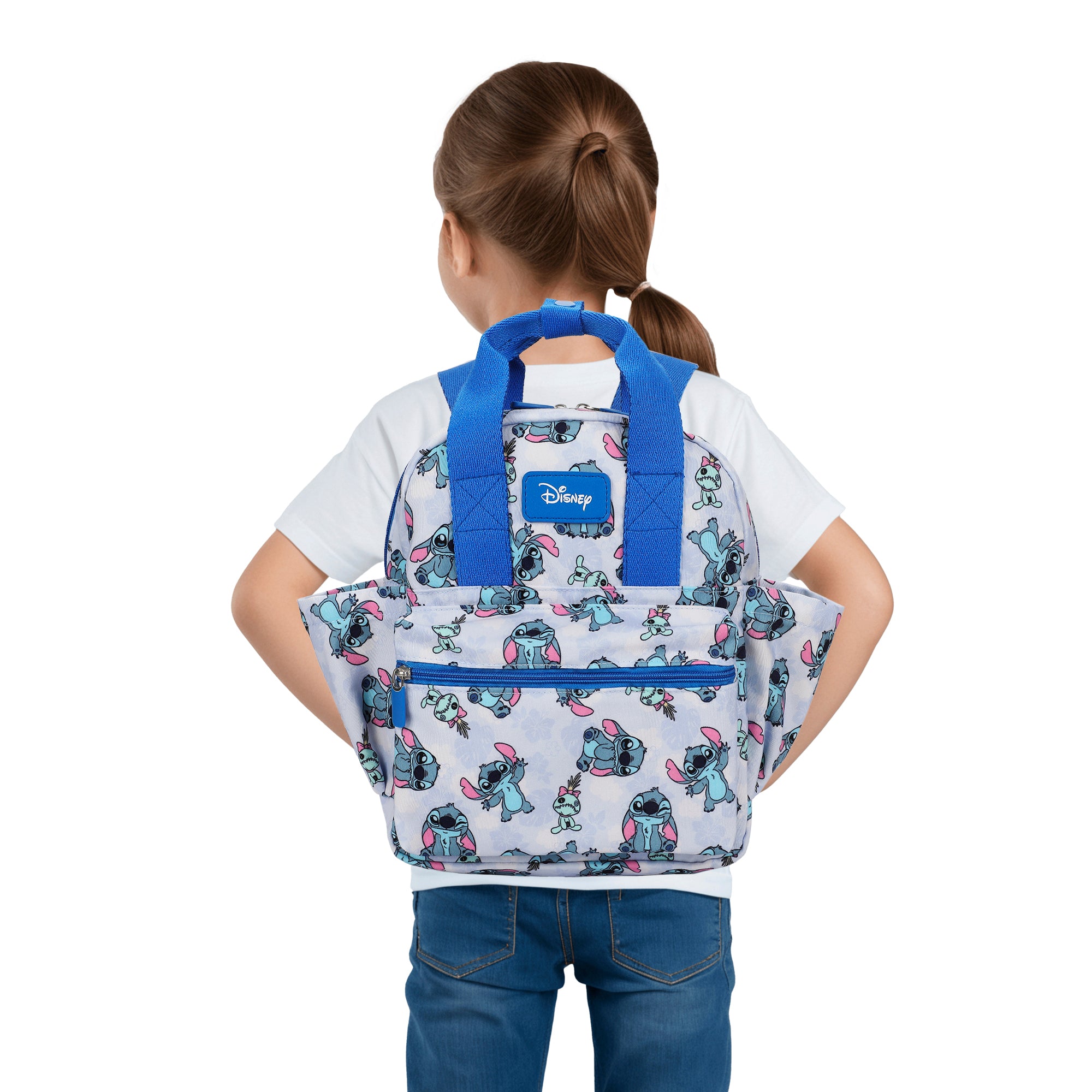 Lilo & Stitch Adorable Stitch All-Over Print 12" Toddler Backpack For Preschool, Daycare, And Travel