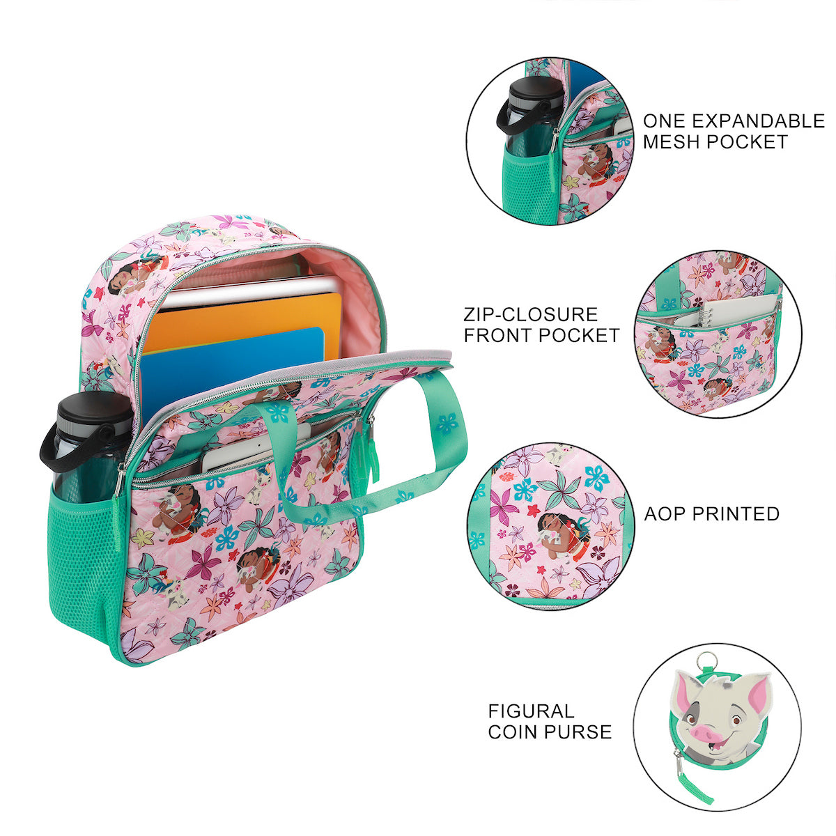 Moana Flowers Youth 16” Backpack
