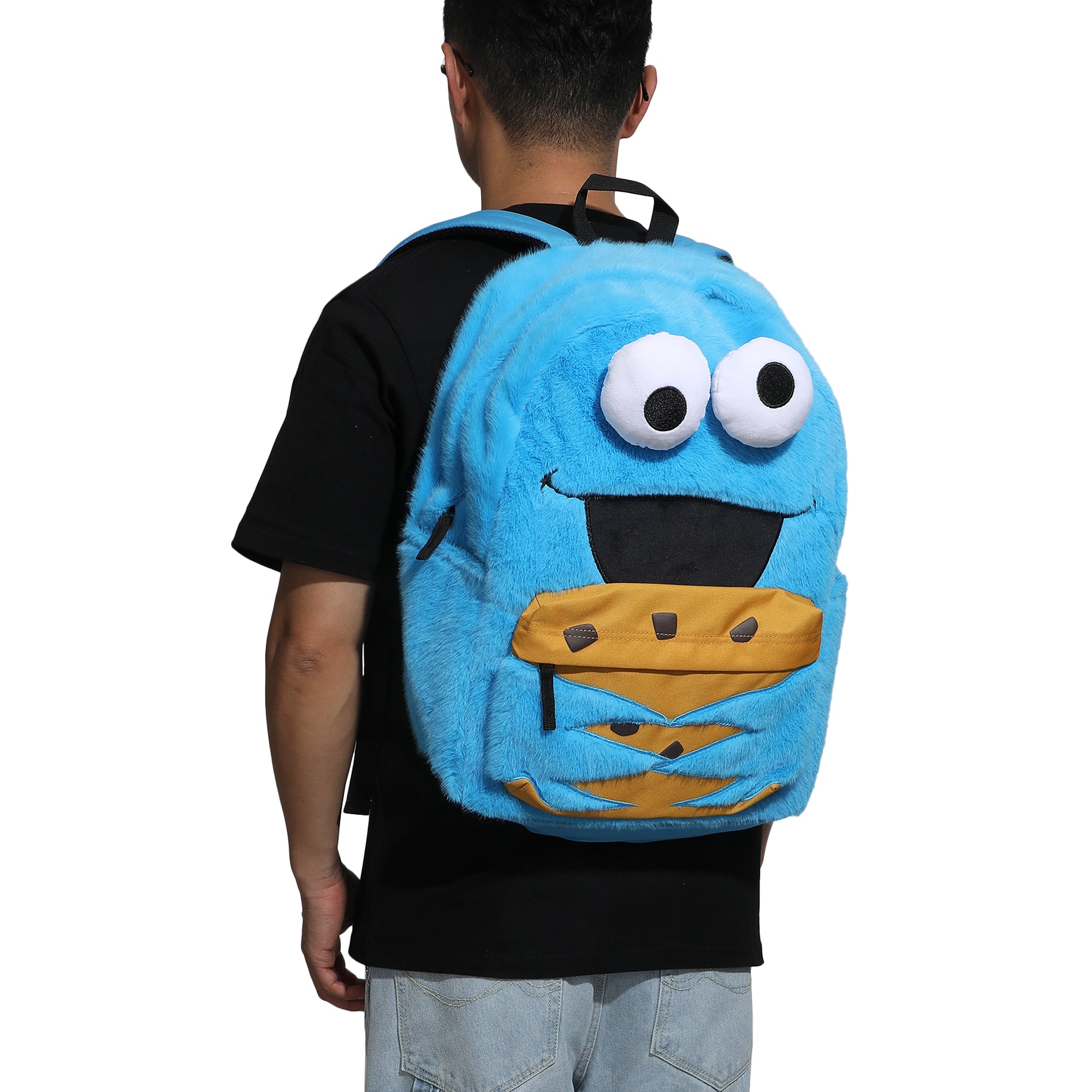 Sesame Street Cookie Monster 17" Blue Backpack
