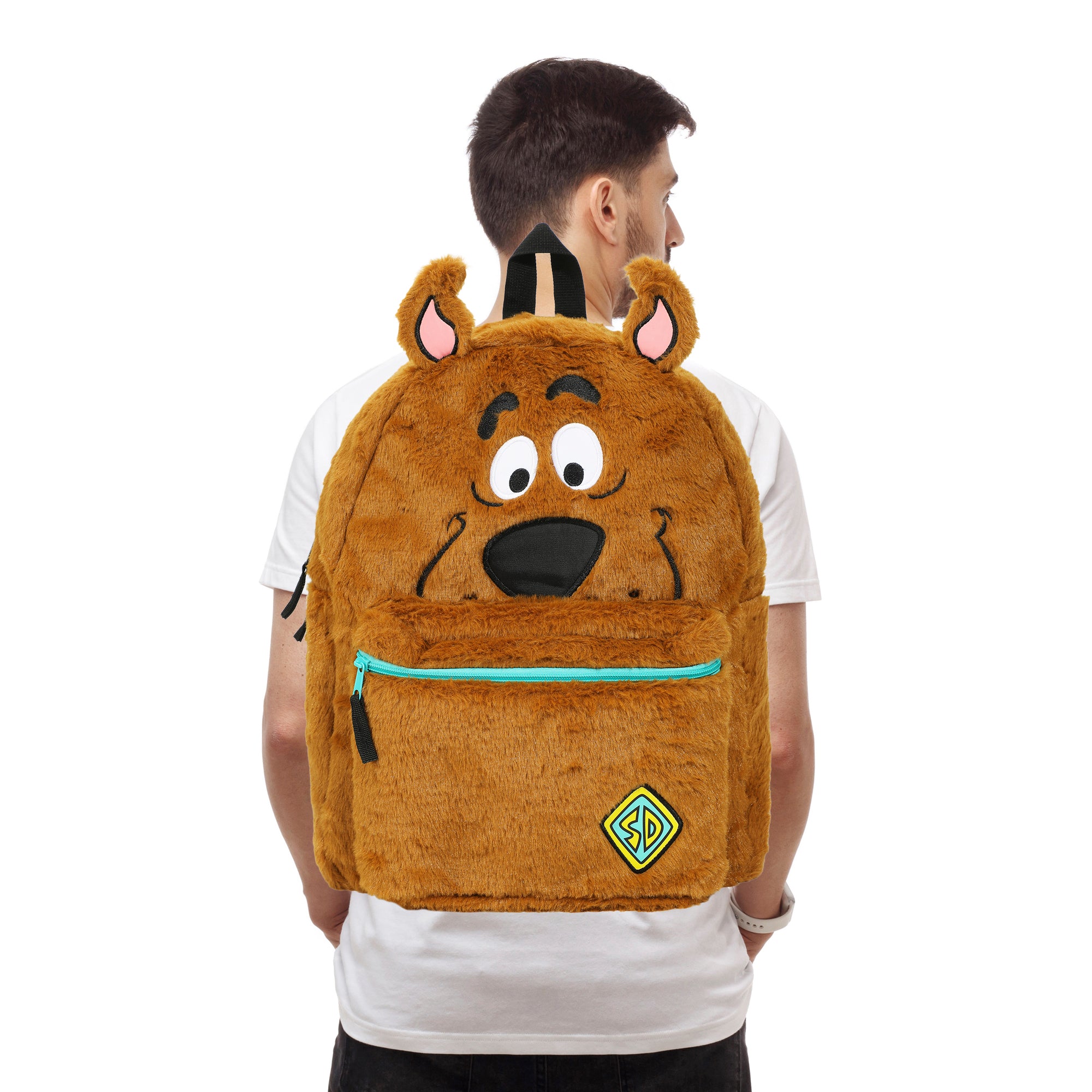 Scooby Doo Plush Scooby & Gang Adult 16.5" Reversible Backpack