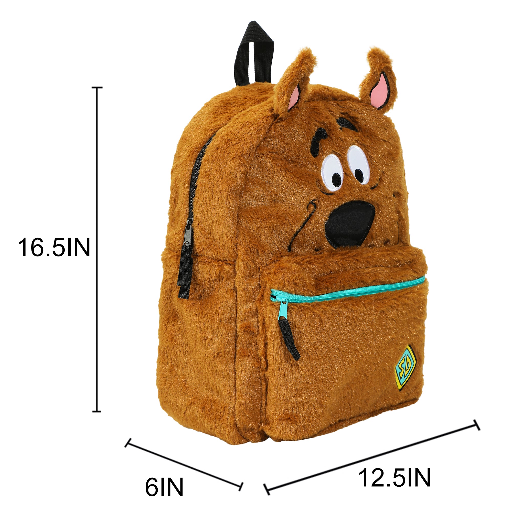 Scooby Doo Plush Scooby & Gang Adult 16.5" Reversible Backpack