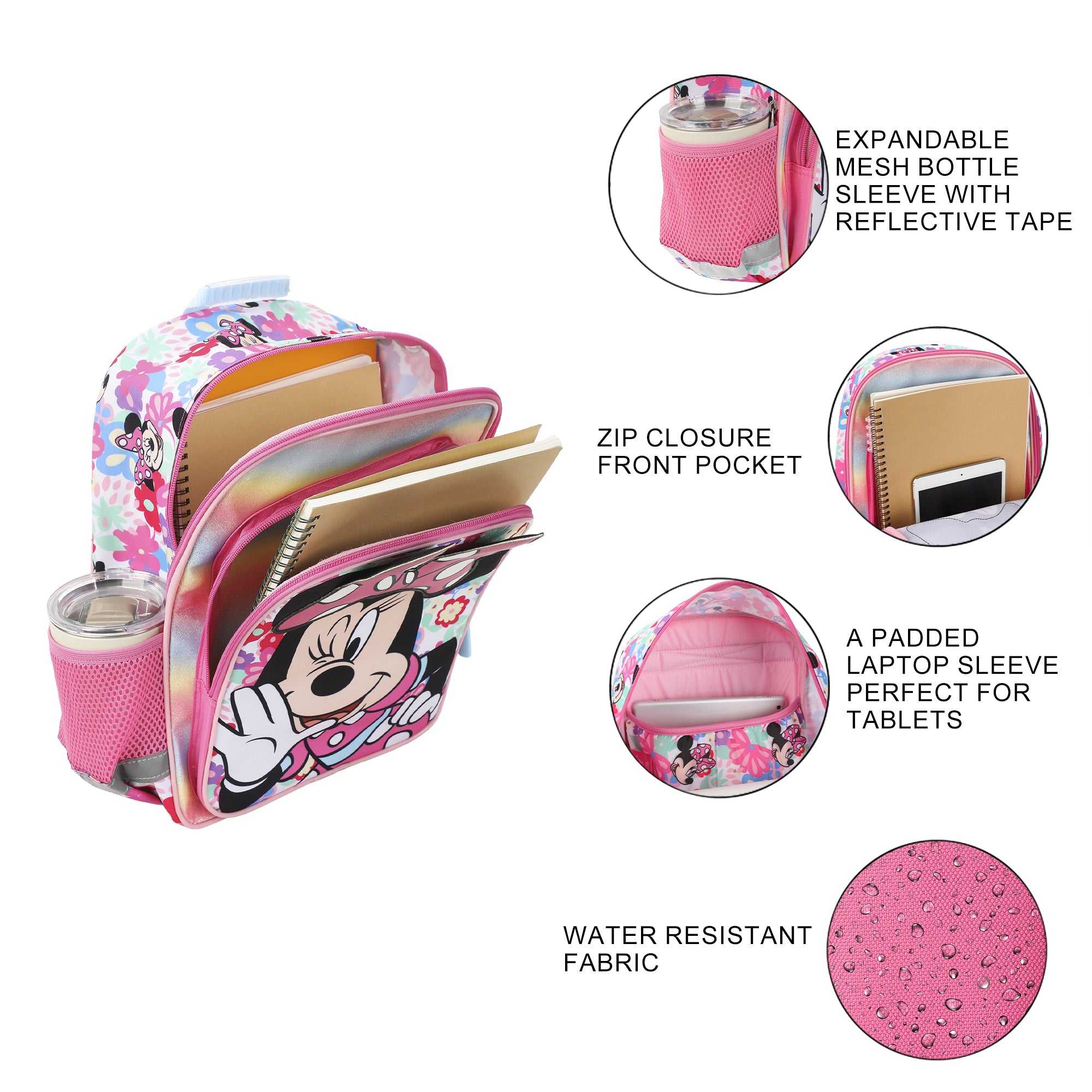 Disney's Minnie Mouse 16" Toddler Kid's Backpack For School And Travel