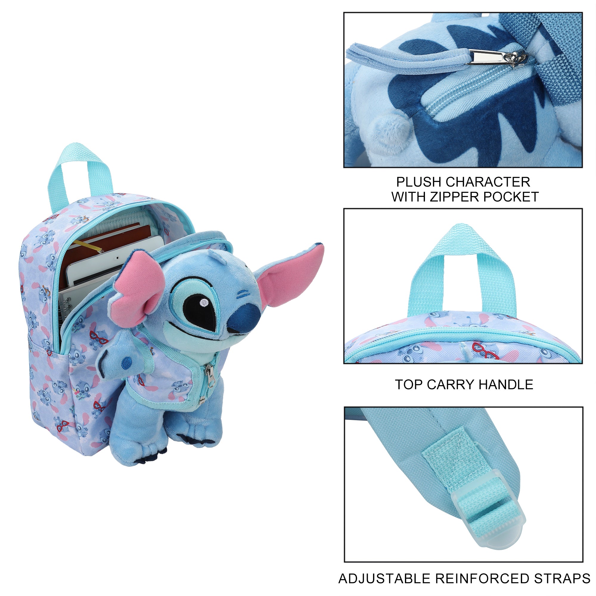 Lilo & Stitch Plush Stitch 10" Backpack