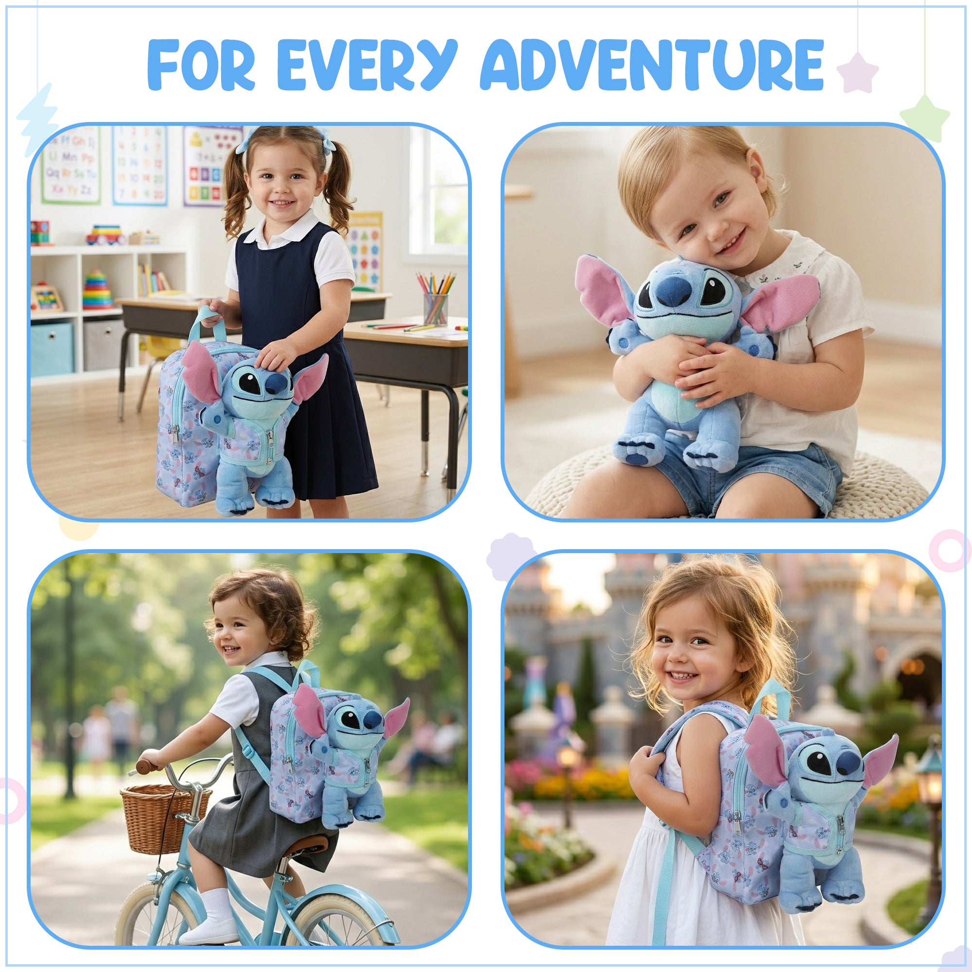 Lilo & Stitch Plush Stitch 10" Backpack