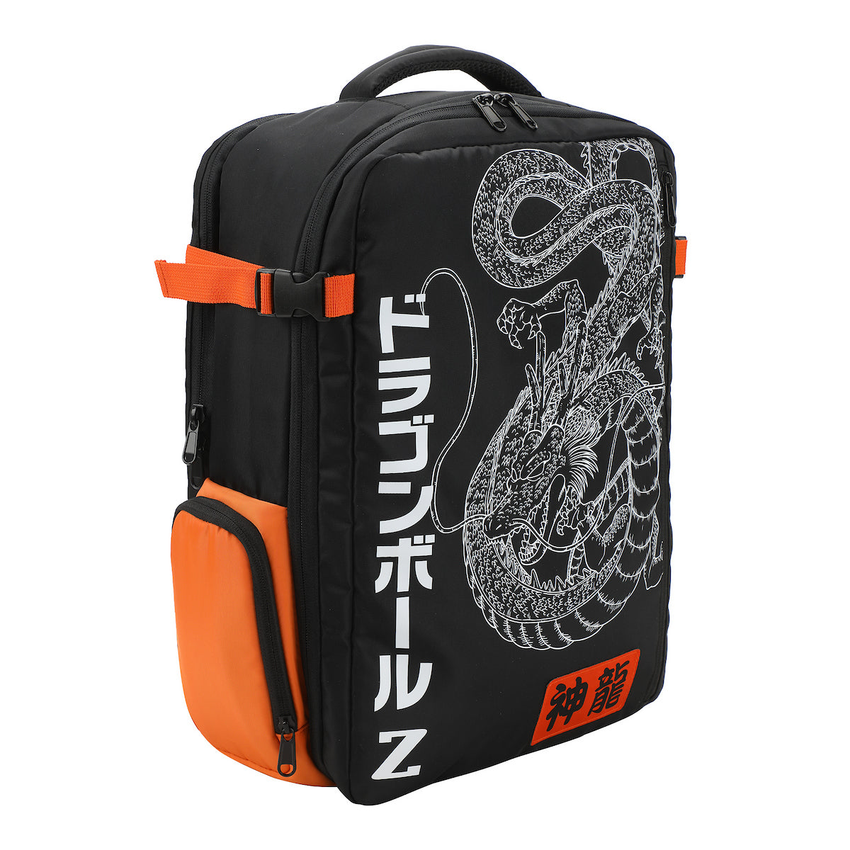 Dragon Ball Z Shenron Line Art Black 17" Large Travel Backpack