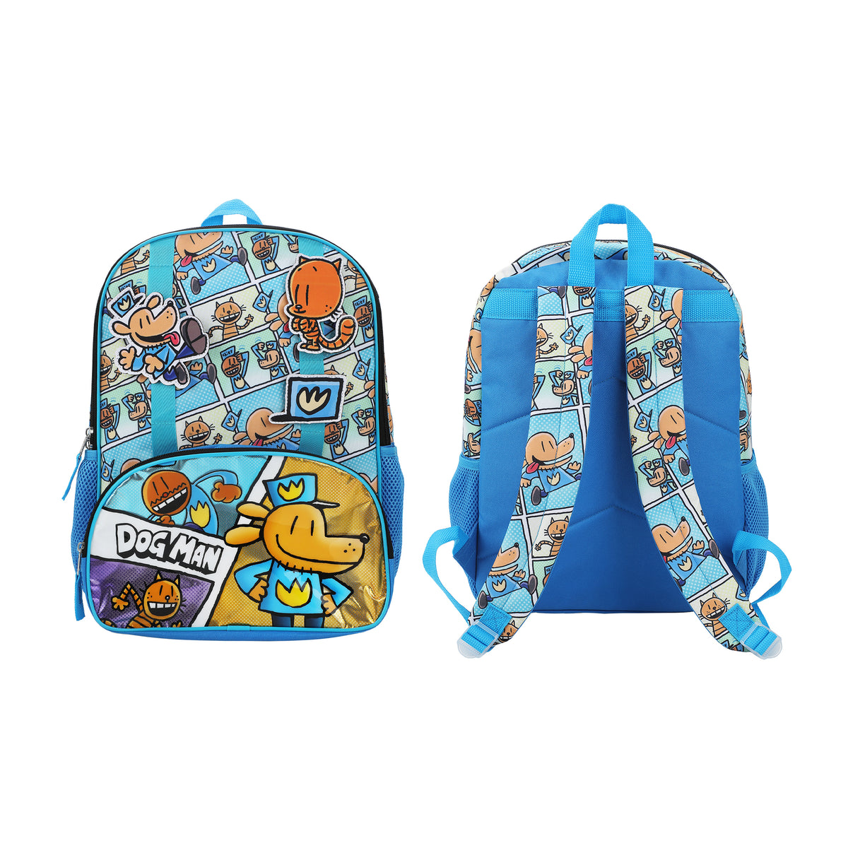 Dog Man 16" Kid's Backpack For School And Travel