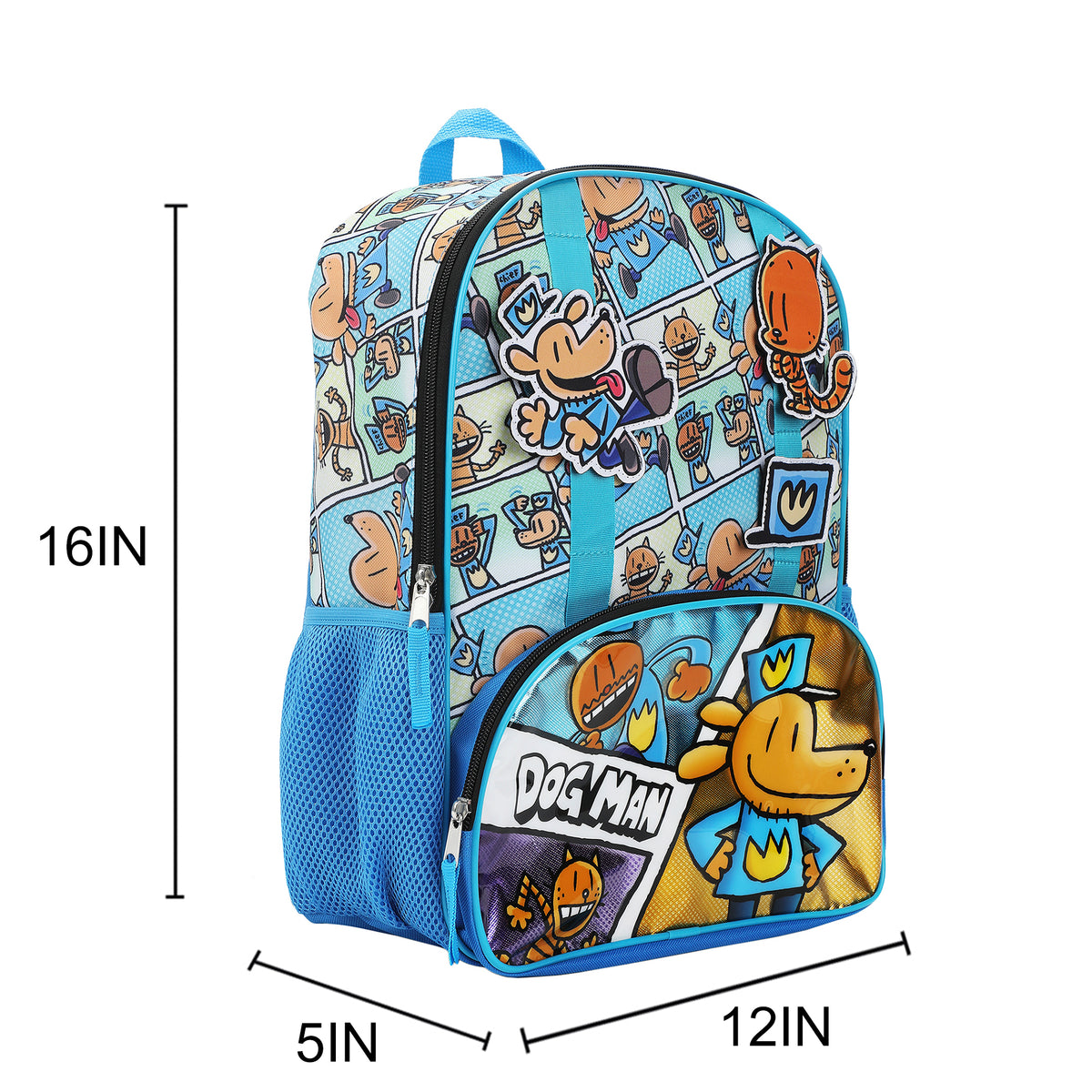 Dog Man 16" Kid's Backpack For School And Travel