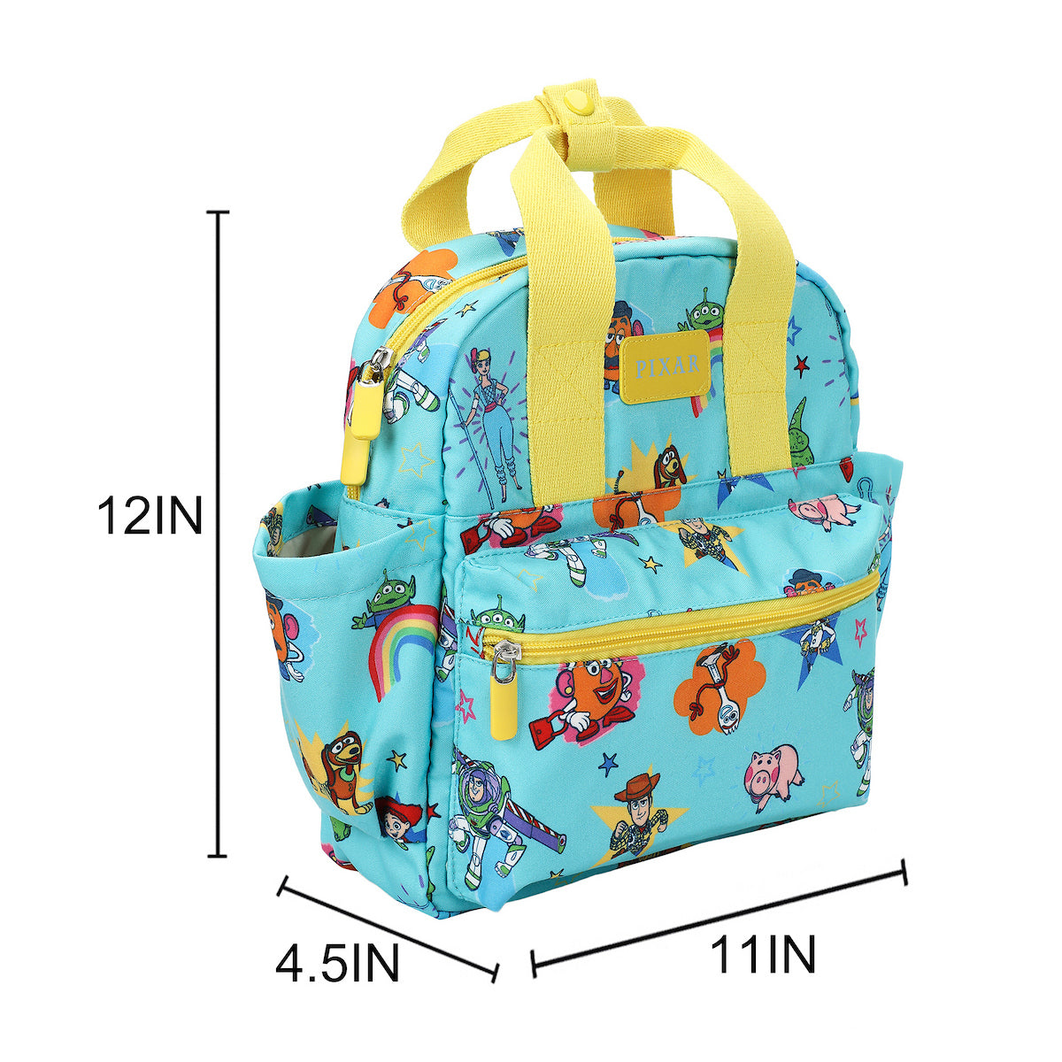 Toy Story Favorite Characters All-Over Print 12" Toddler Backpack For Preschool, Daycare, And Travel