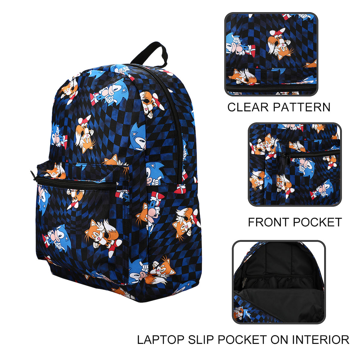 Sonic The Hedgehog Character Print Backpack