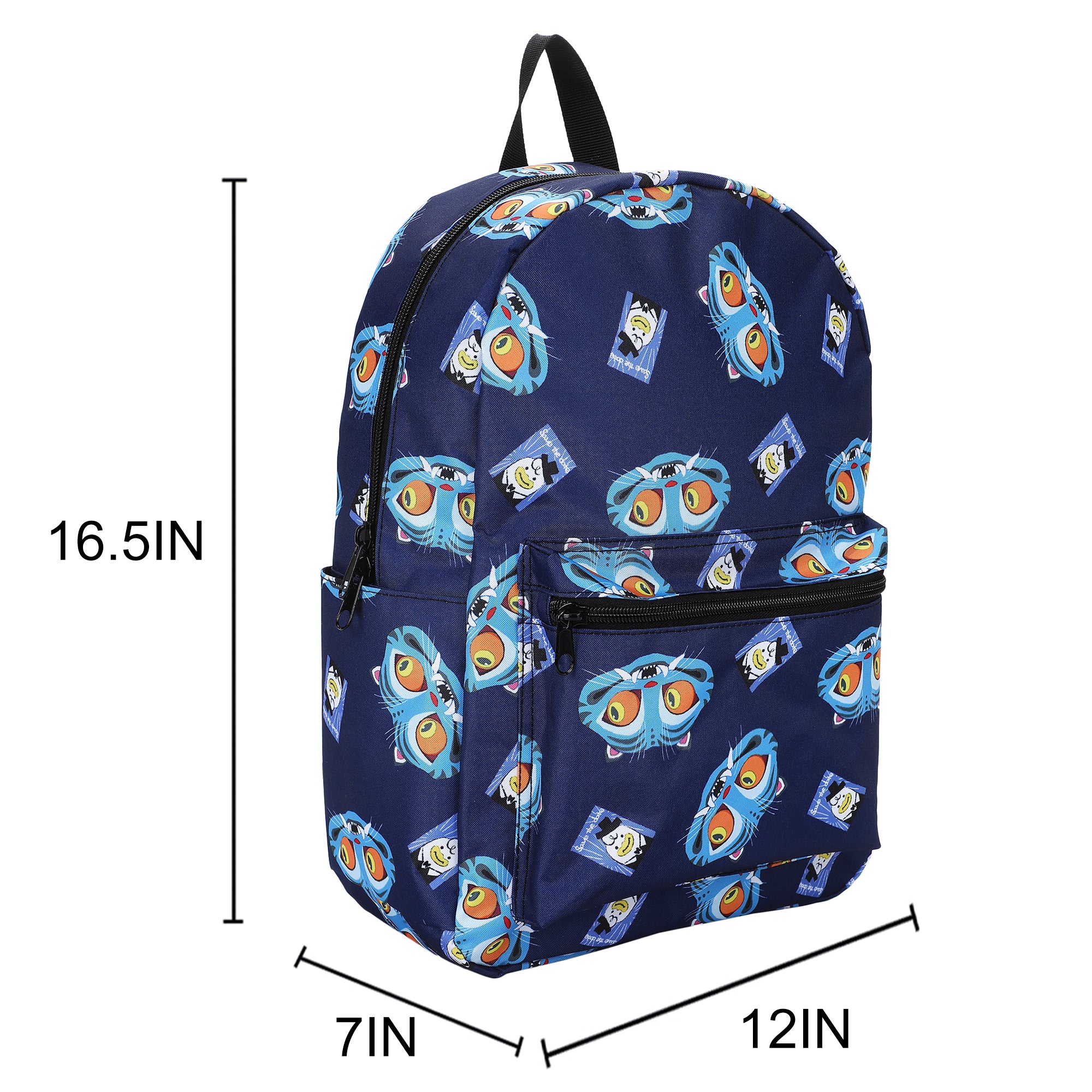 KPop Demon Hunters Derpy & Sussie All-Over Print 16.5" Adult Blue Quick Turn Backpack