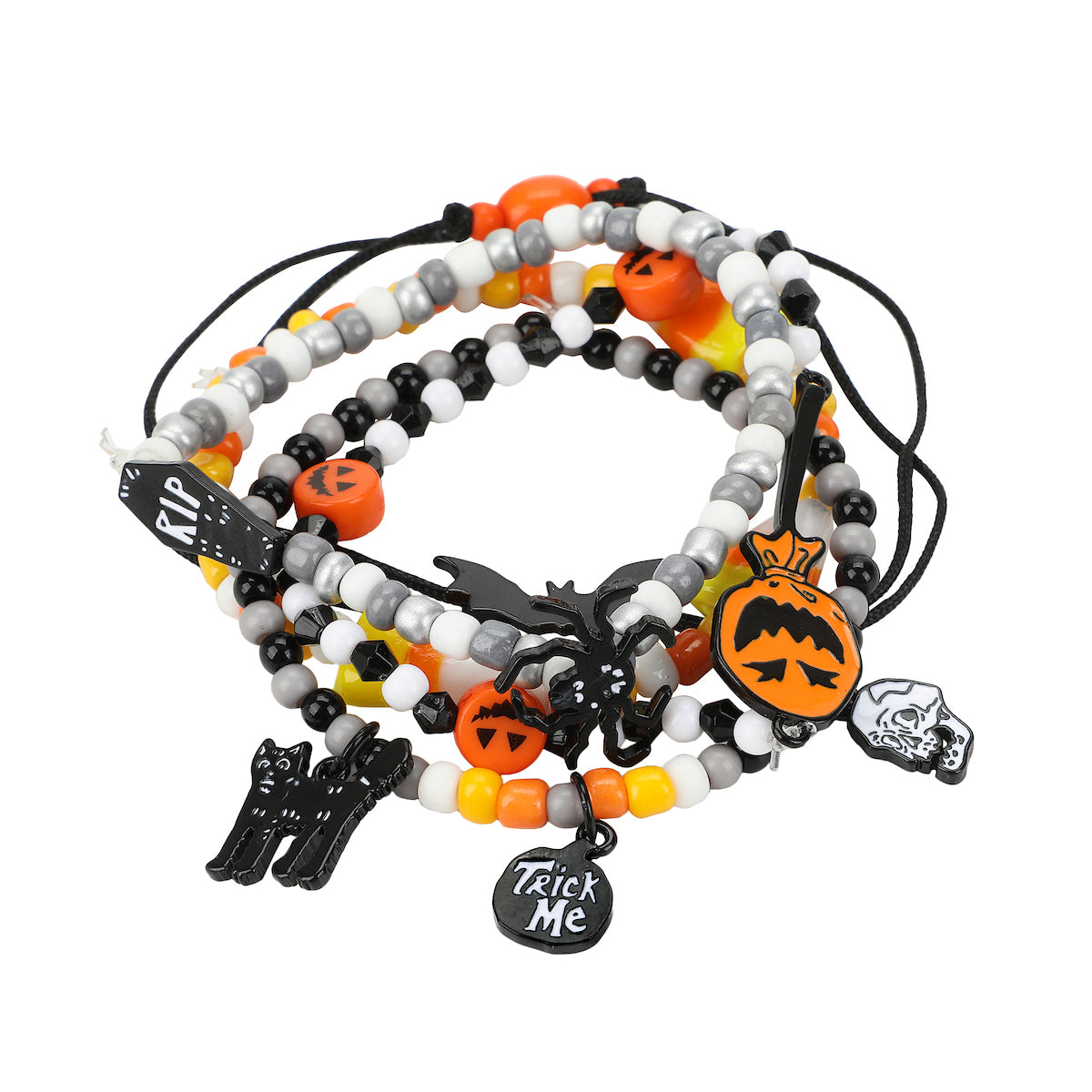 Halloween Icons 5-Piece Stretchy Beaded Bracelet Set