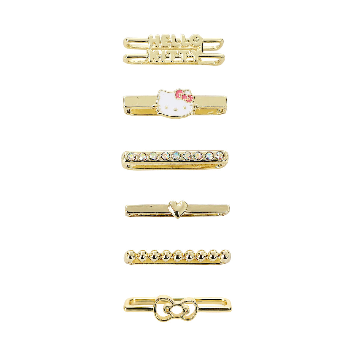 Hello Kitty & Friends Gold Finish Slide-On Watch Band Charms (6 Piece Set)