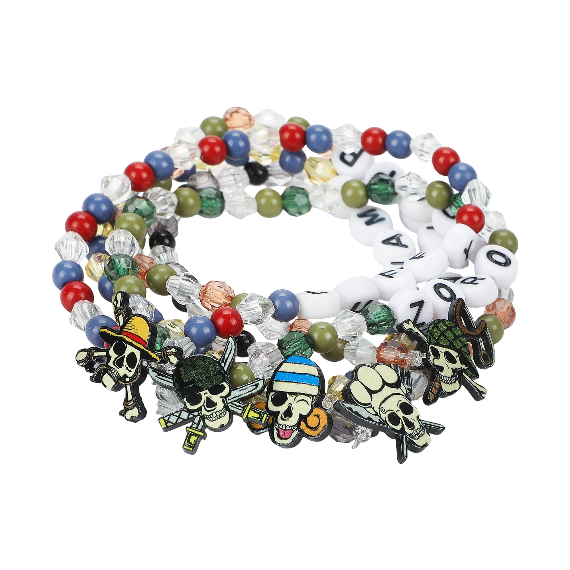 One Piece (Live Action) Sanji Nami Usopp Zoro Luffy Character Friendship Bracelets (Set of 5)