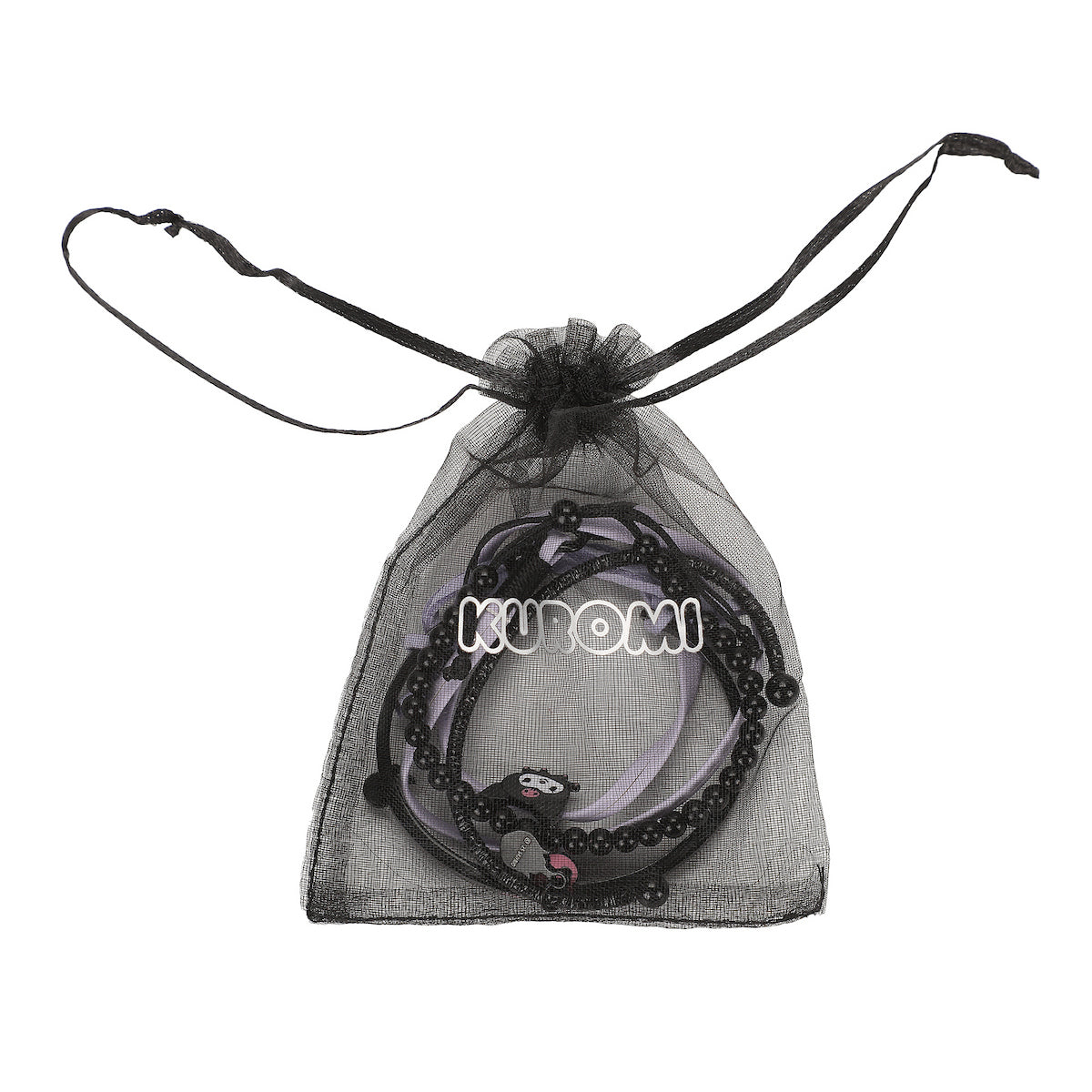 Kuromi Face Skull & Flame Arm Party Bracelet Set
