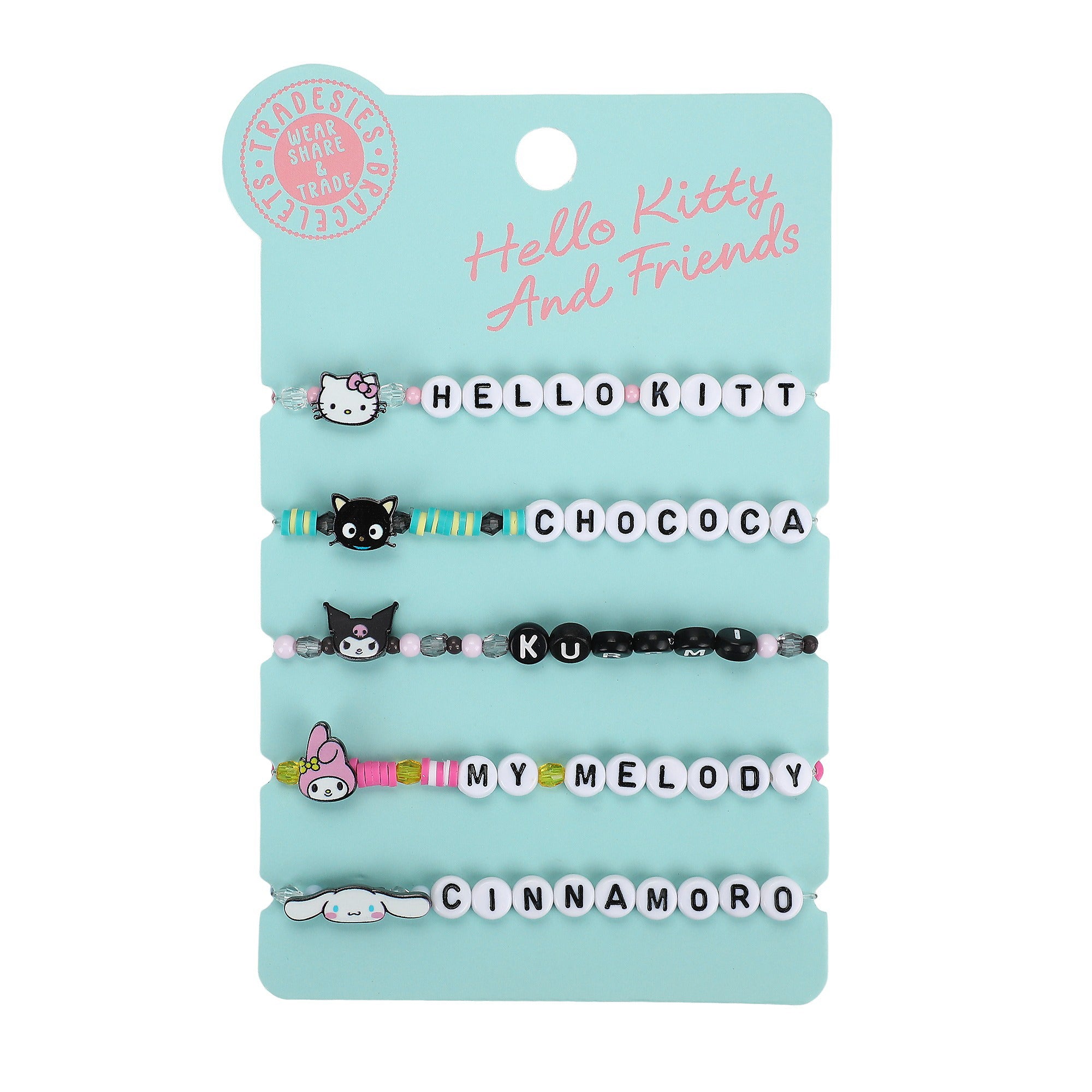 Hello Kitty & Friends Chococat Tradesies Multicolor Plastic Charm Bracelet for Adult Fans
