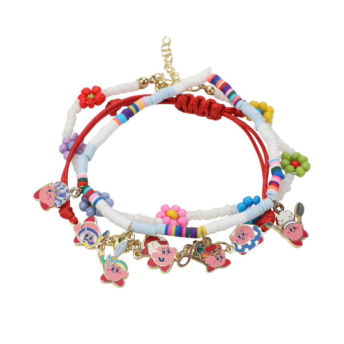 Kirby Copy Abilities 3-Pack Multi-Charmed Bracelet