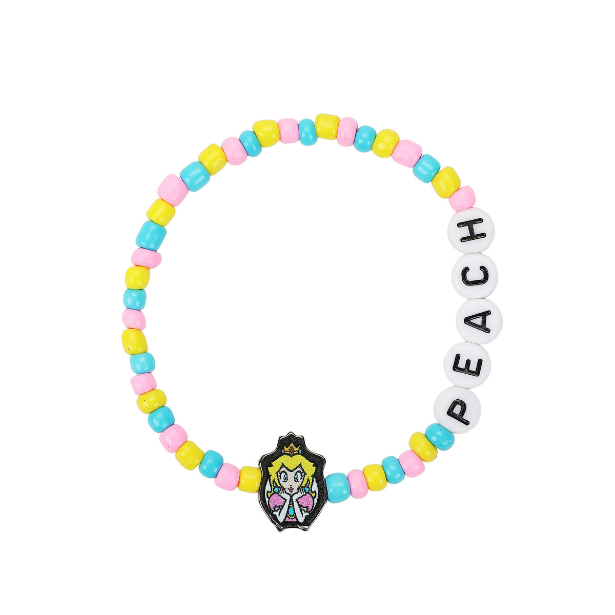 Super Mario Tradesies Pack Multi Character Women's Beaded Letters and Charm Bracelet Set