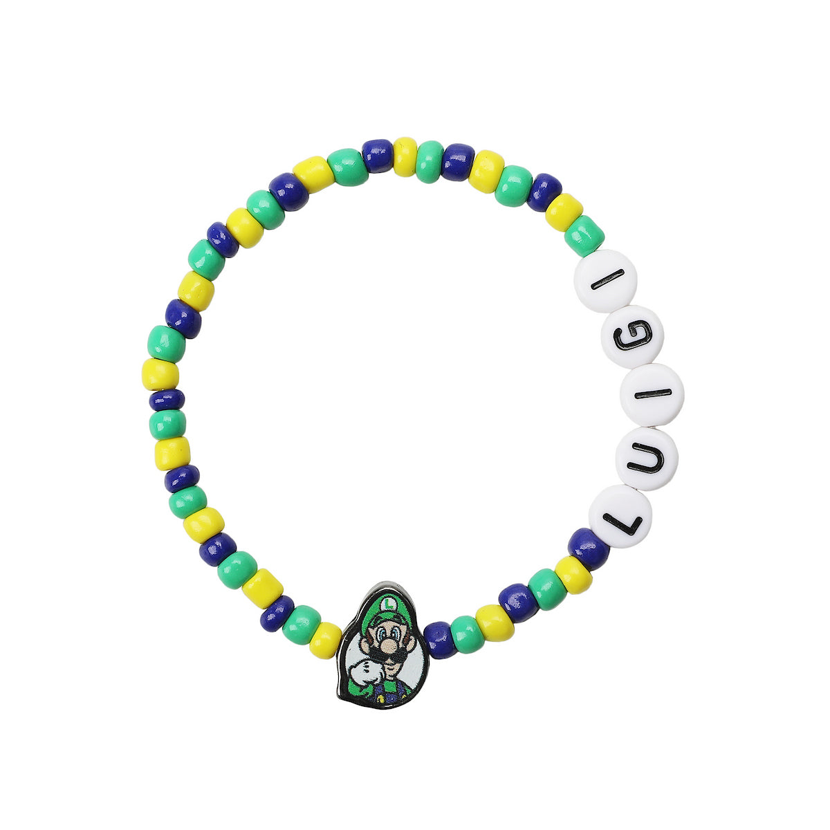 Super Mario Tradesies Pack Multi Character Women's Beaded Letters and Charm Bracelet Set