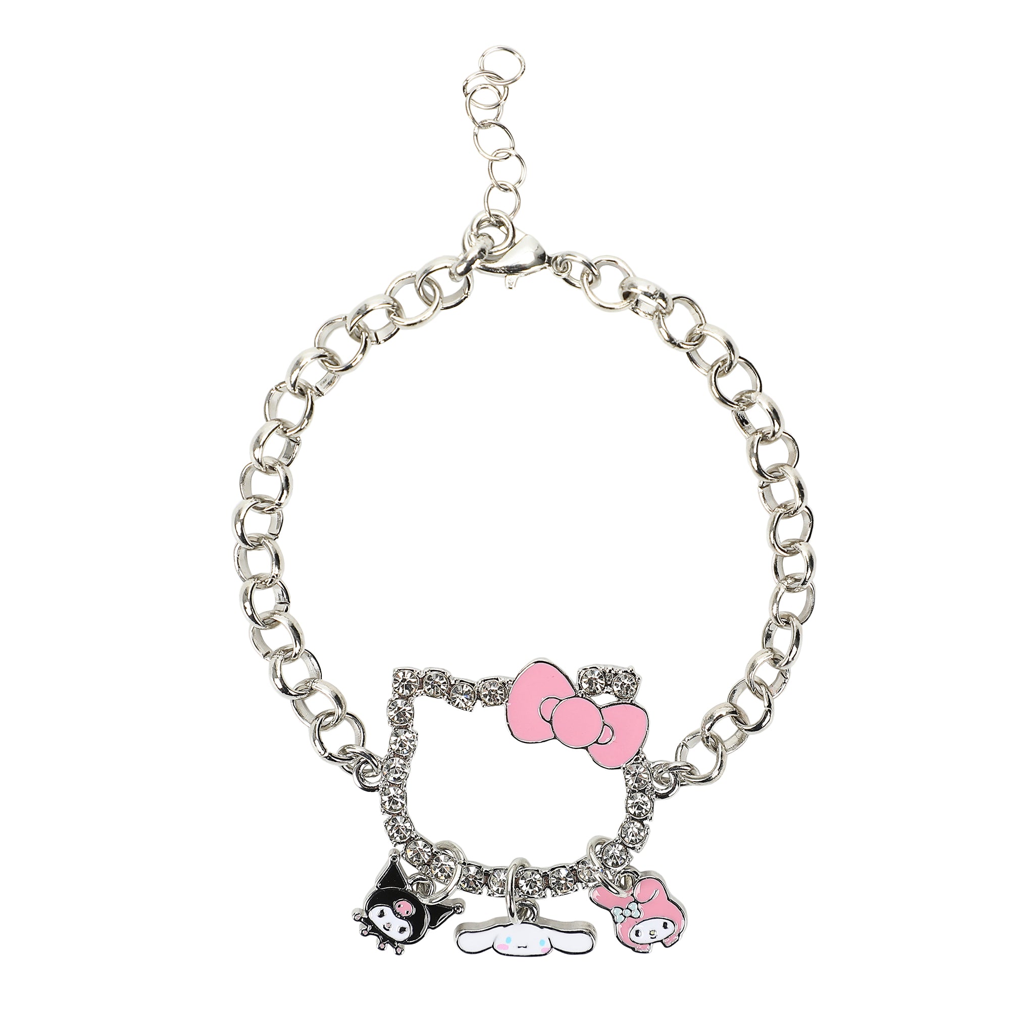 Hello Kitty Character Shape Bracelet With Three Character Charms