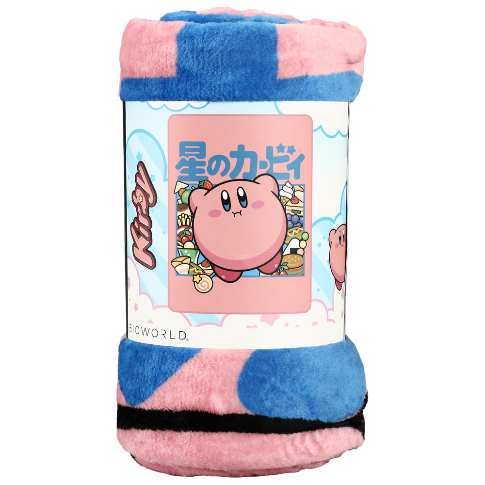 Kirby Character Kanji Throw Blanket