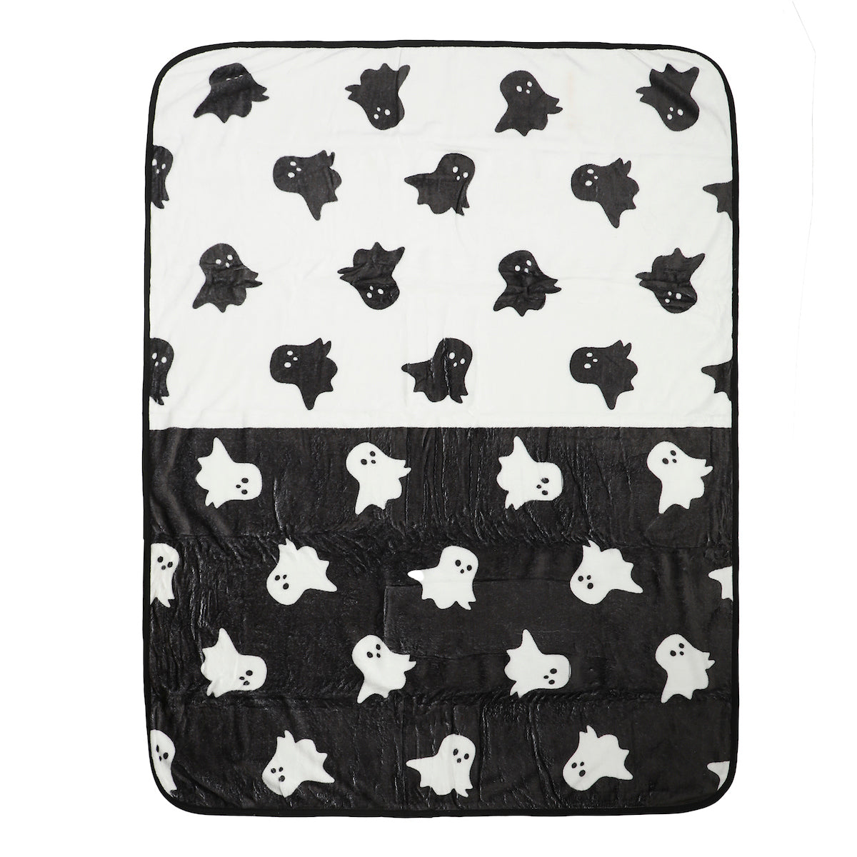 Halloween Ghosts Black & White 45" X 60" Throw Blanket