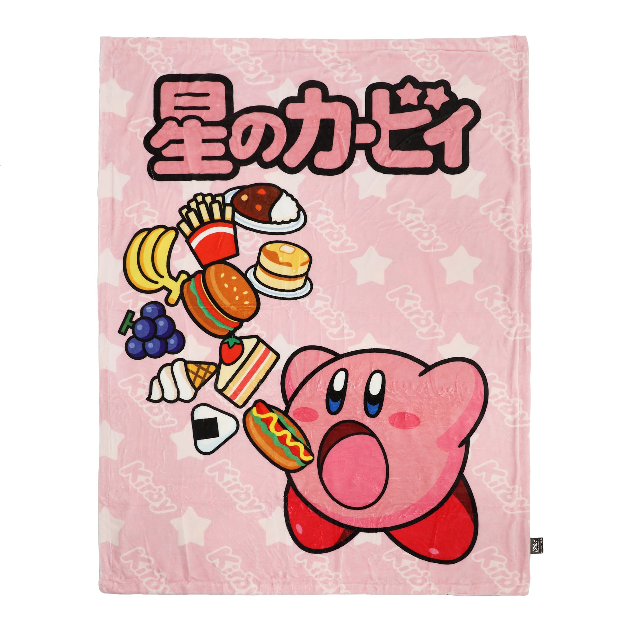 Kirby Character and All-Over Print Flannel Double-Sided Throw