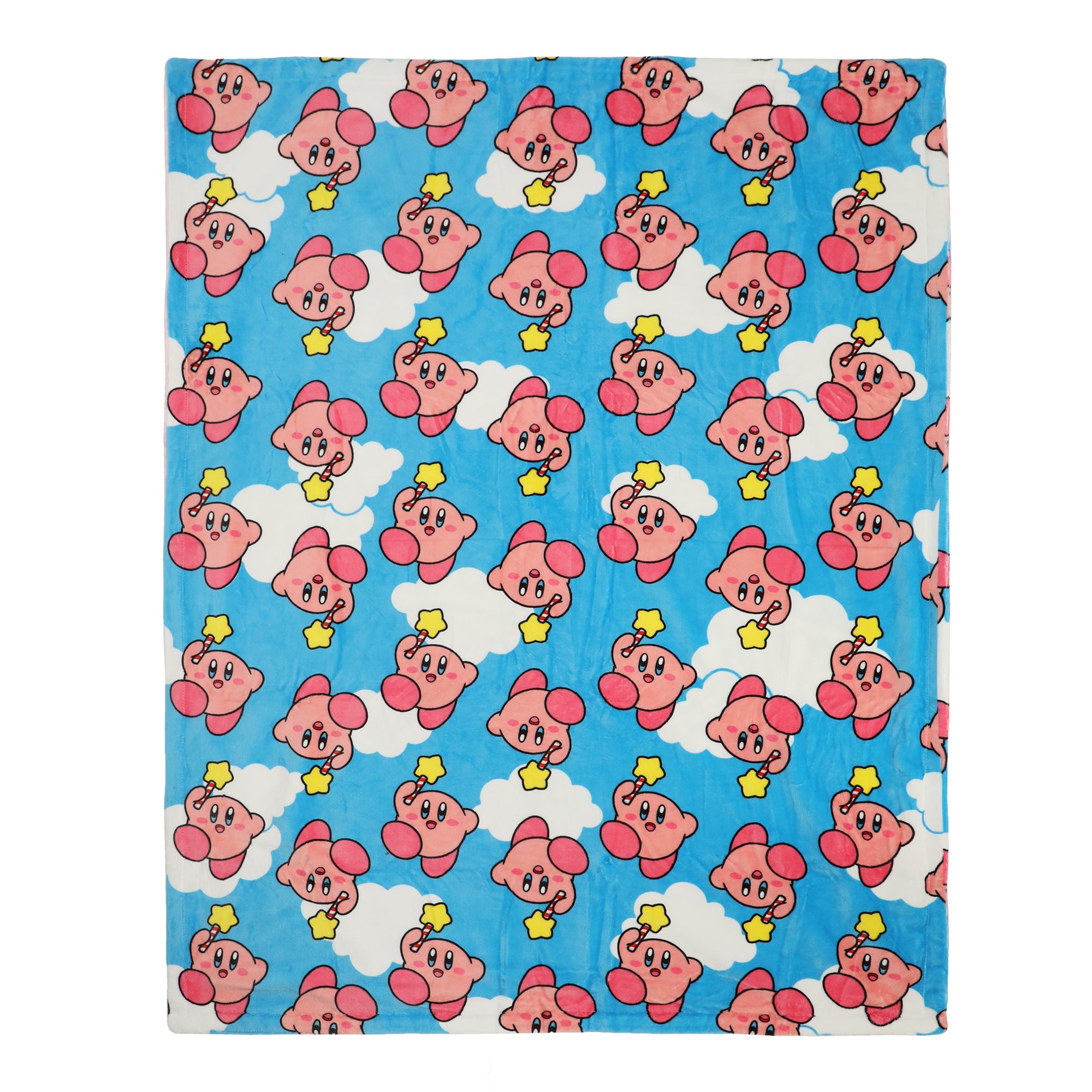 Kirby Character and All-Over Print Flannel Double-Sided Throw