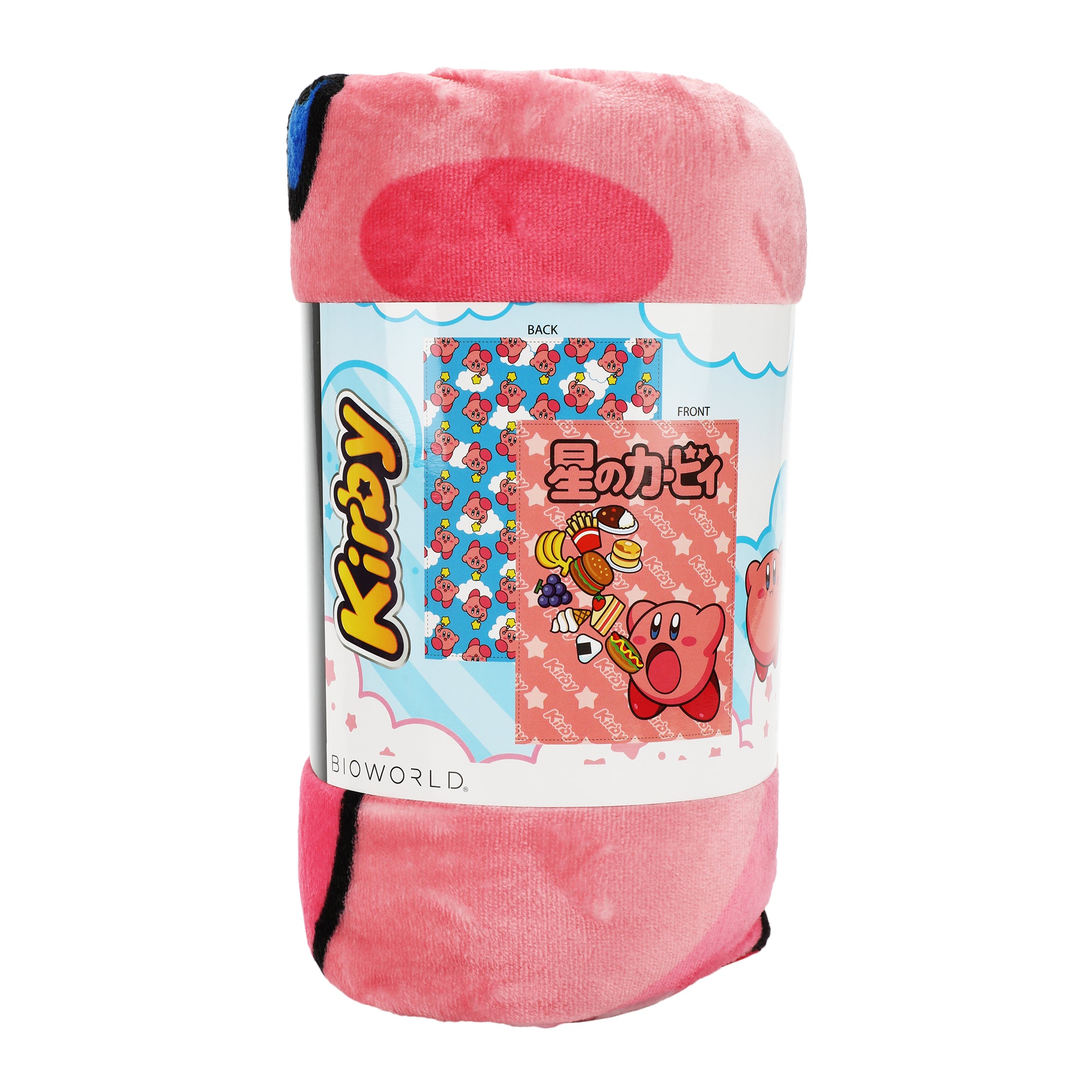 Kirby Character and All-Over Print Flannel Double-Sided Throw