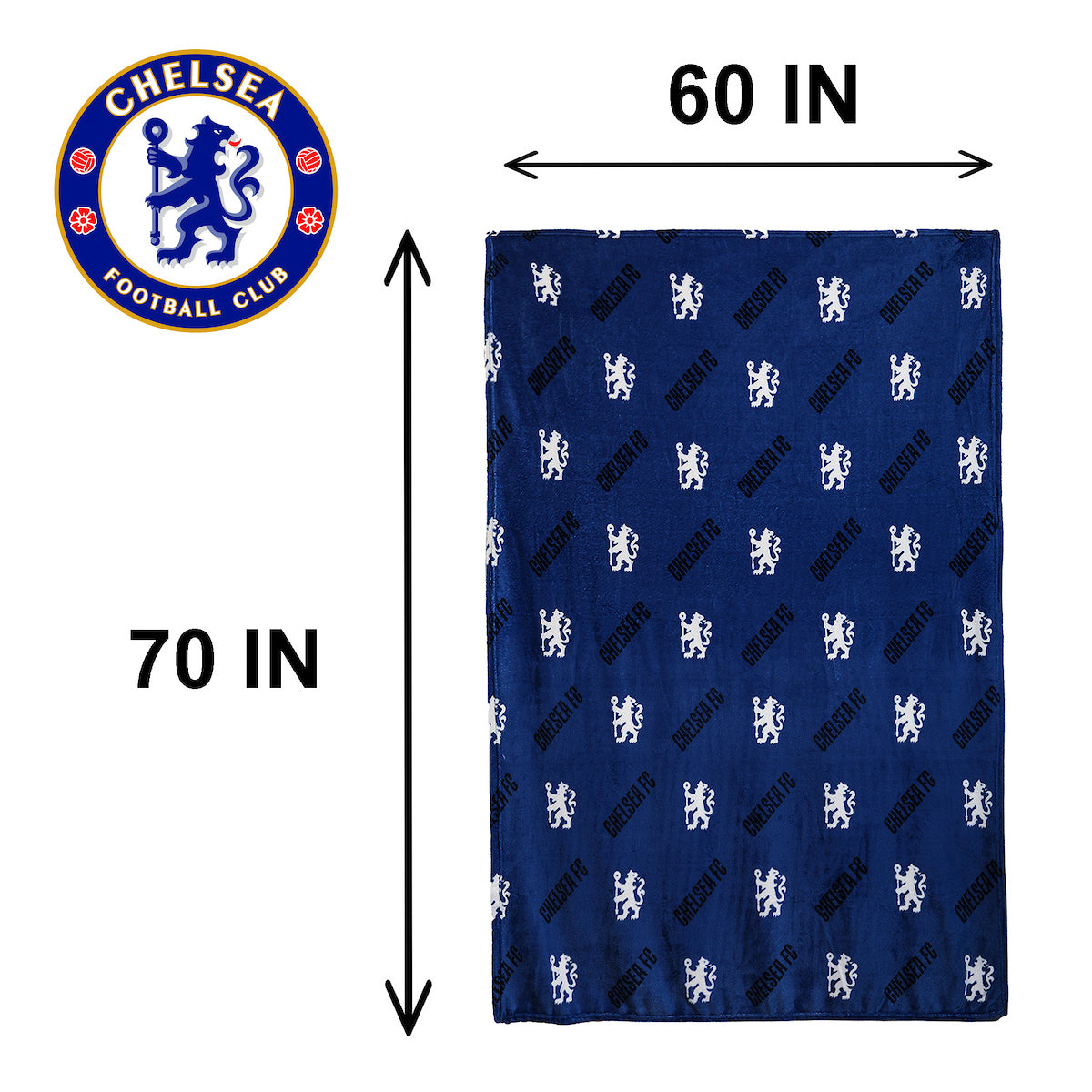 Official Chelsea FC Fleece Throw Blanket