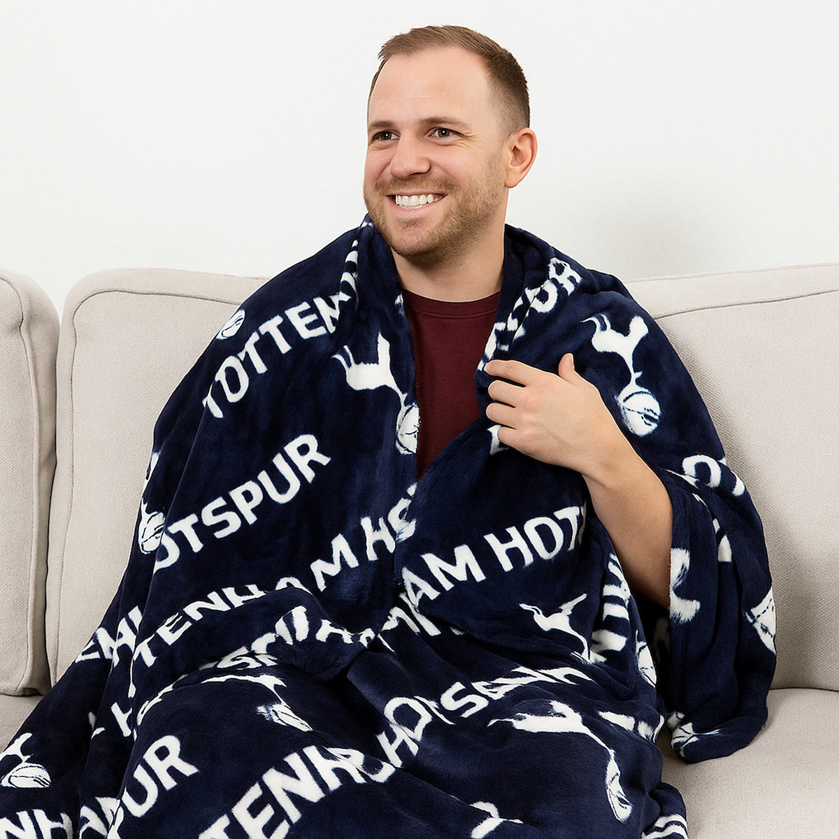 Official Tottenham Hotspur FC Fleece Throw Blanket