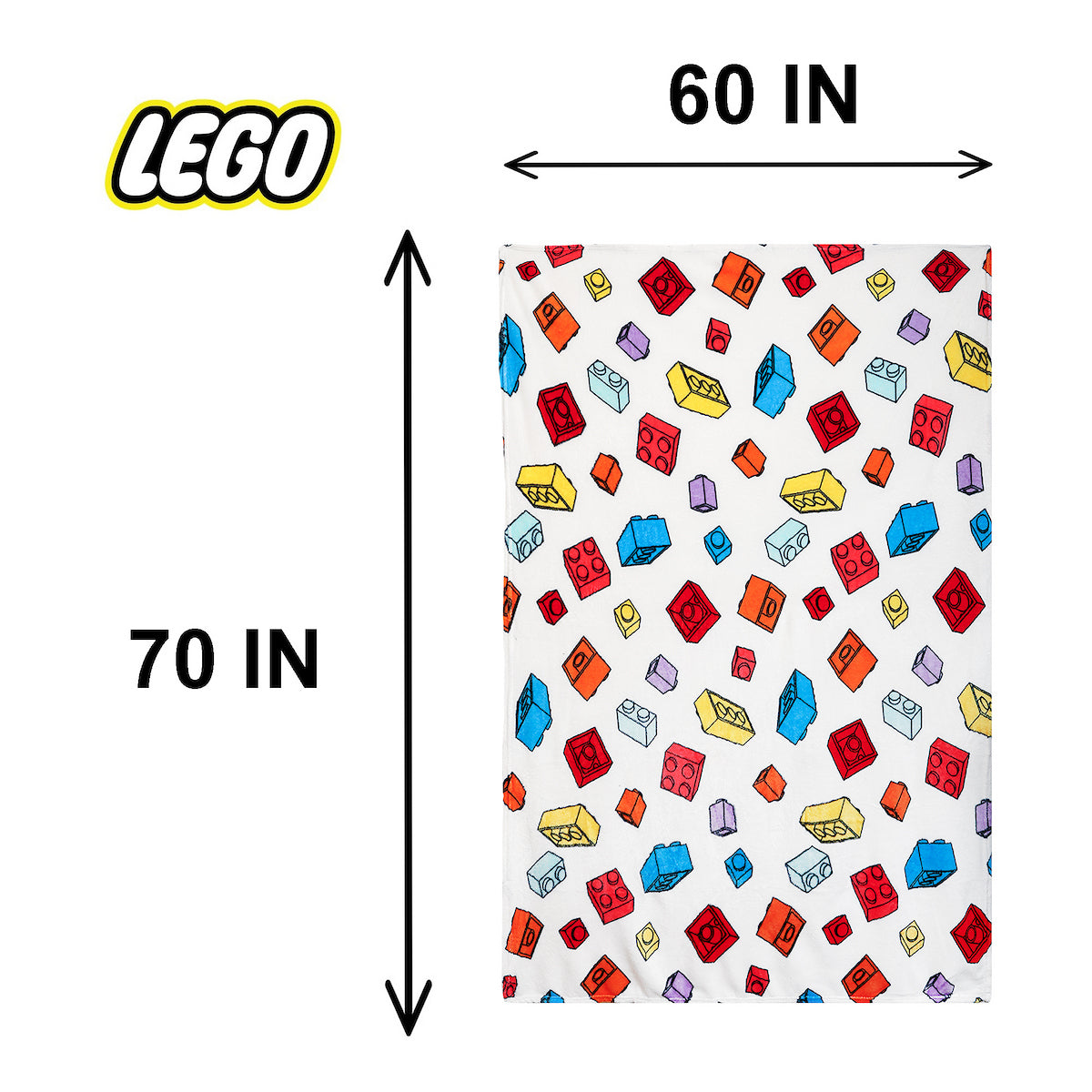 Official Lego Building Block Design Fleece Blanket
