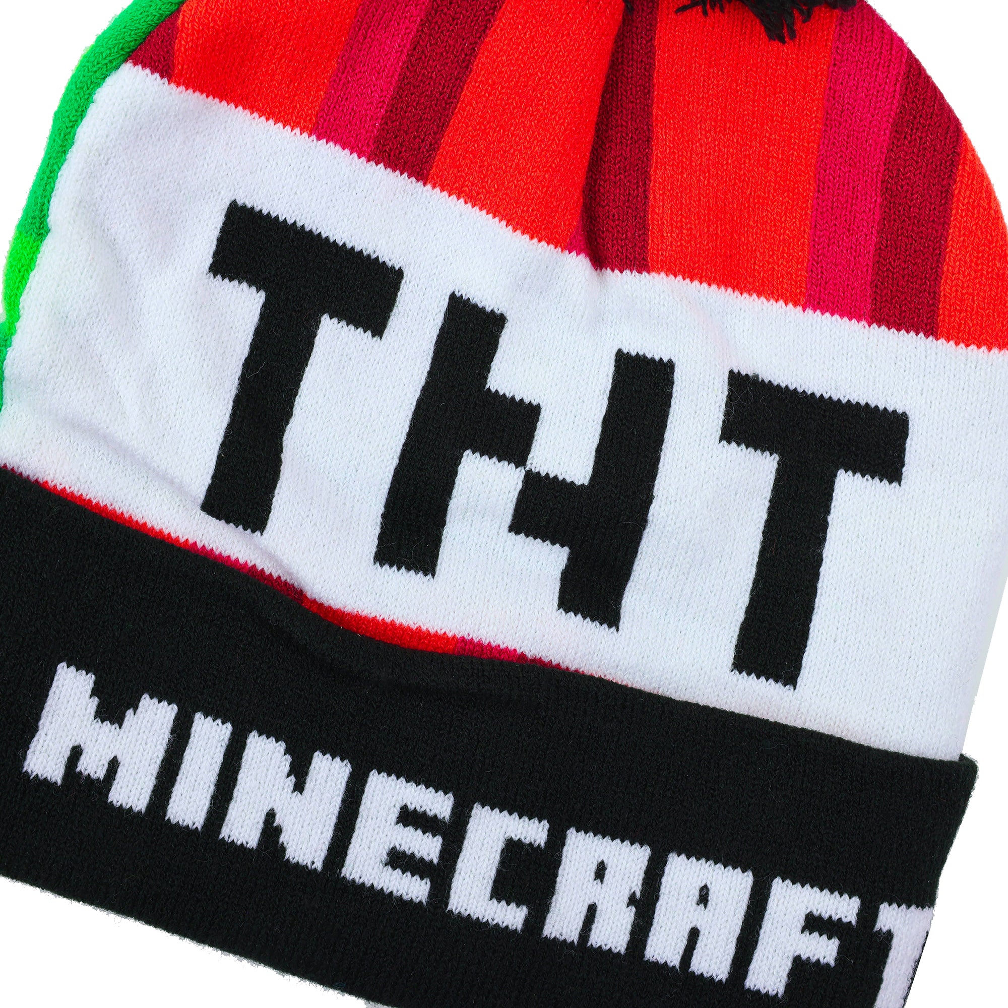 Minecraft Creeper TNT Youth Winter Two Way Hat And Knit Gloves Cold Weather Set