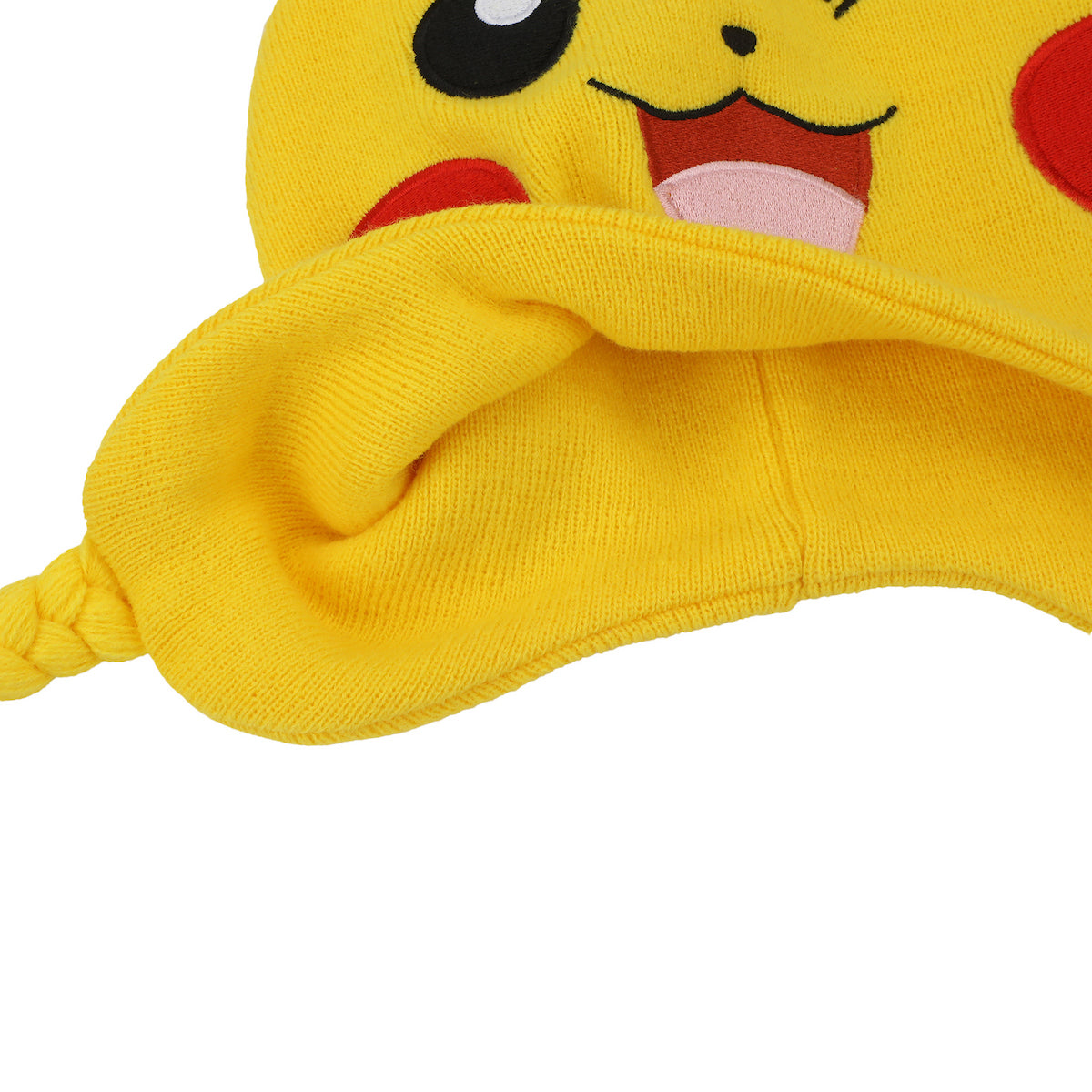 Pokémon Big Face Pikachu 2-Piece Beanie Hat & Magic Gloves Set