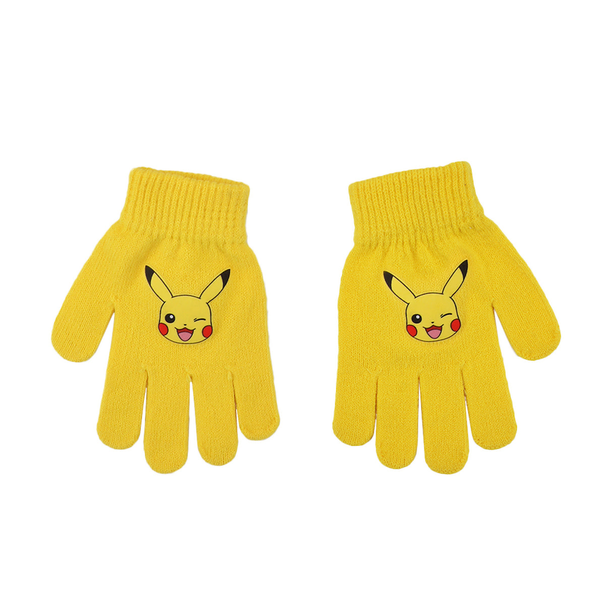 Pokémon Big Face Pikachu 2-Piece Beanie Hat & Magic Gloves Set