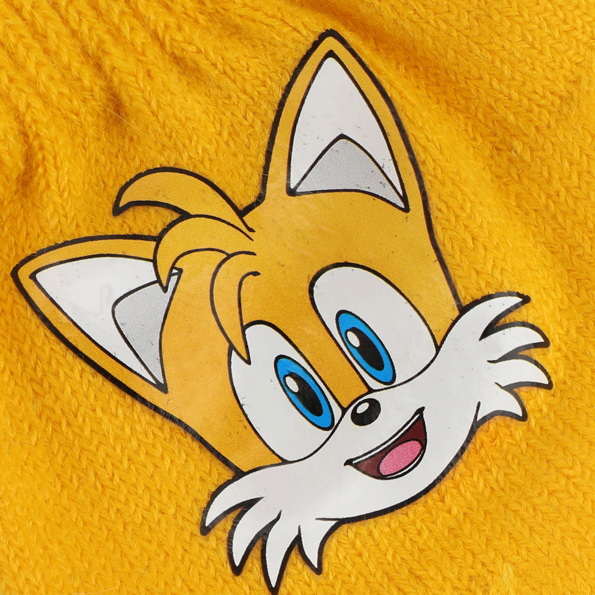 Sonic The Hedgehog Big Face Tails Youth 2-Piece Cuff Beanie & Magic Gloves Set