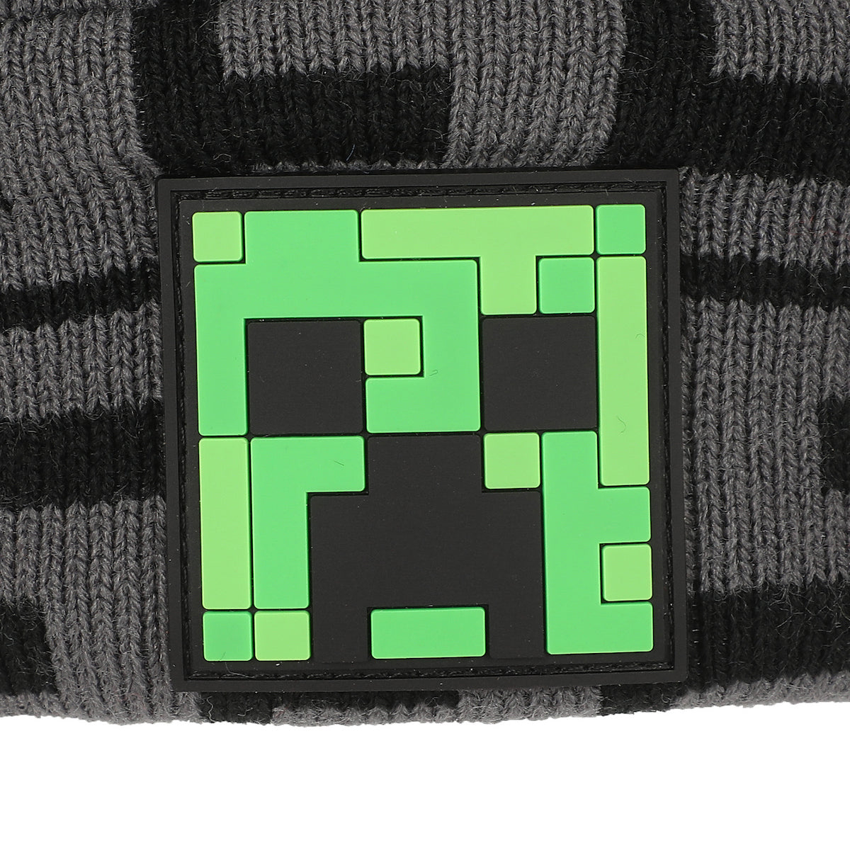 Minecraft SSSS Creeper Toddler Black 2-Piece Knit Beanie & Gloves Set