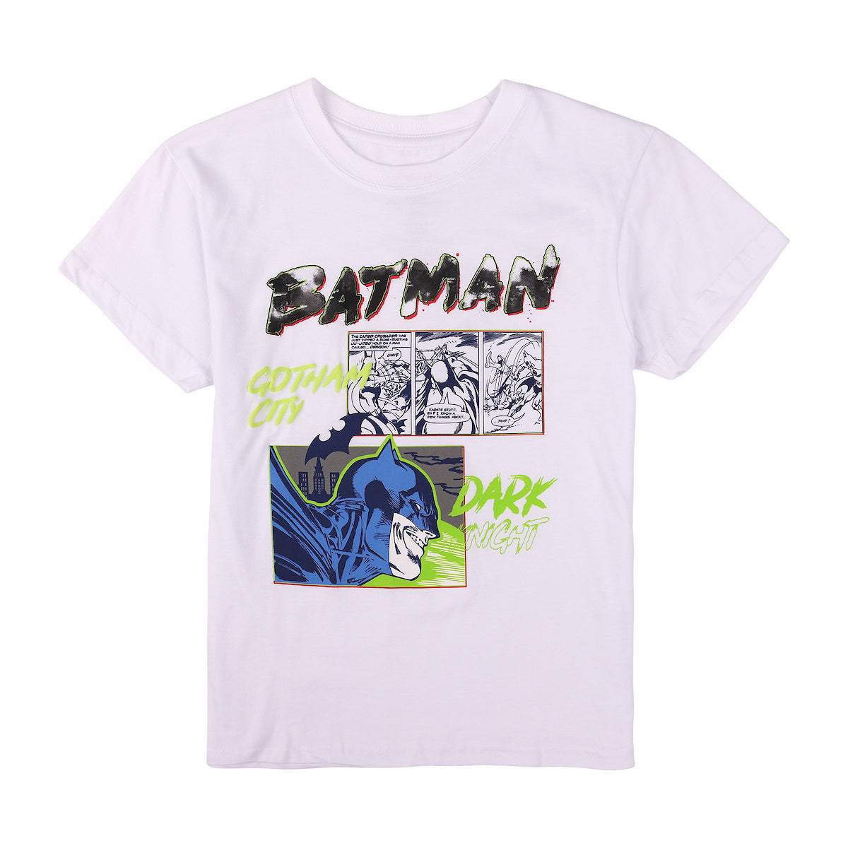 Batman Dark Knight Boy’s 3-Pack Crew Neck Short Sleeve T-shirt Set