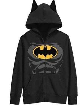 Batman Suit Boy’s 2-Pack Cosplay Zip Front Hoodie & Joggers Set