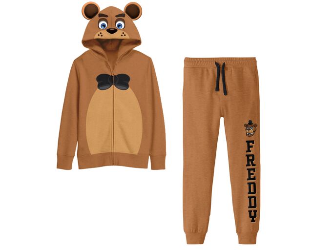 Five Nights At Freddy’s Freddy Fazbear Boy’s 2-Pack Cosplay Zip Front Hoodie & Joggers Set