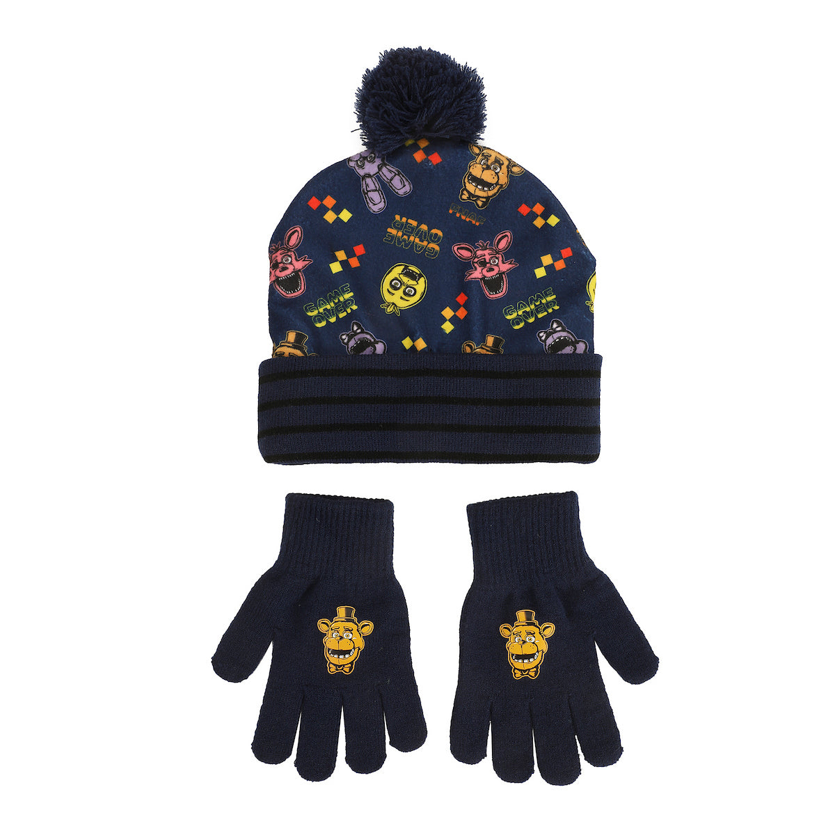 Five Nights At Freddy’s Game Over Youth 2-Piece Knit Beanie & Gloves Set