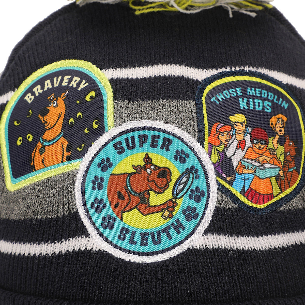 Scooby Doo Super Sleuth Badges Youth 2-Piece Knit Beanie & Gloves Set