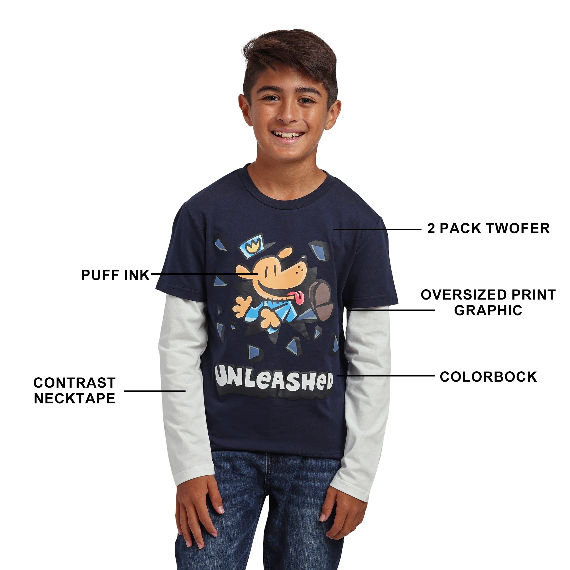 Dog Man Unleashed Boy’s 2-Pack Twofer Set