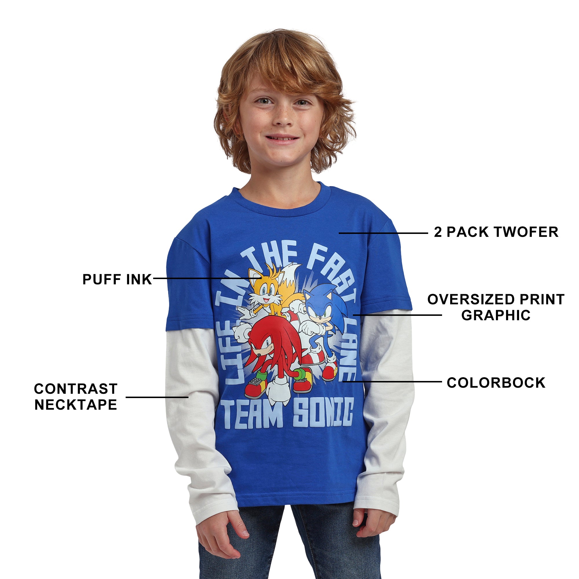 Sonic The Hedgehog Life In The Fast Lane Boy’s 2-Pack Twofer Set