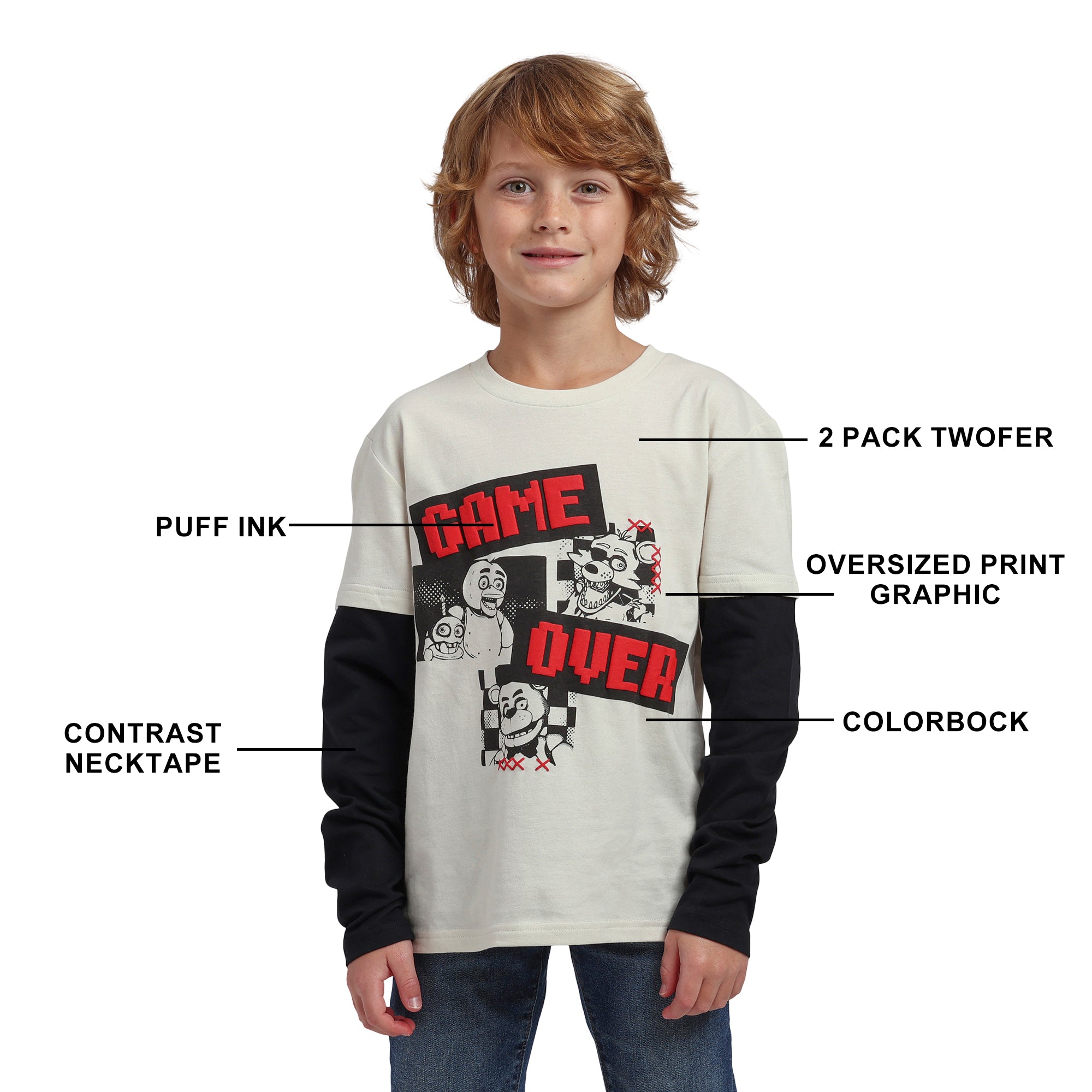 Five Nights At Freddy’s Game Over Boy’s 2-Pack Twofer Set