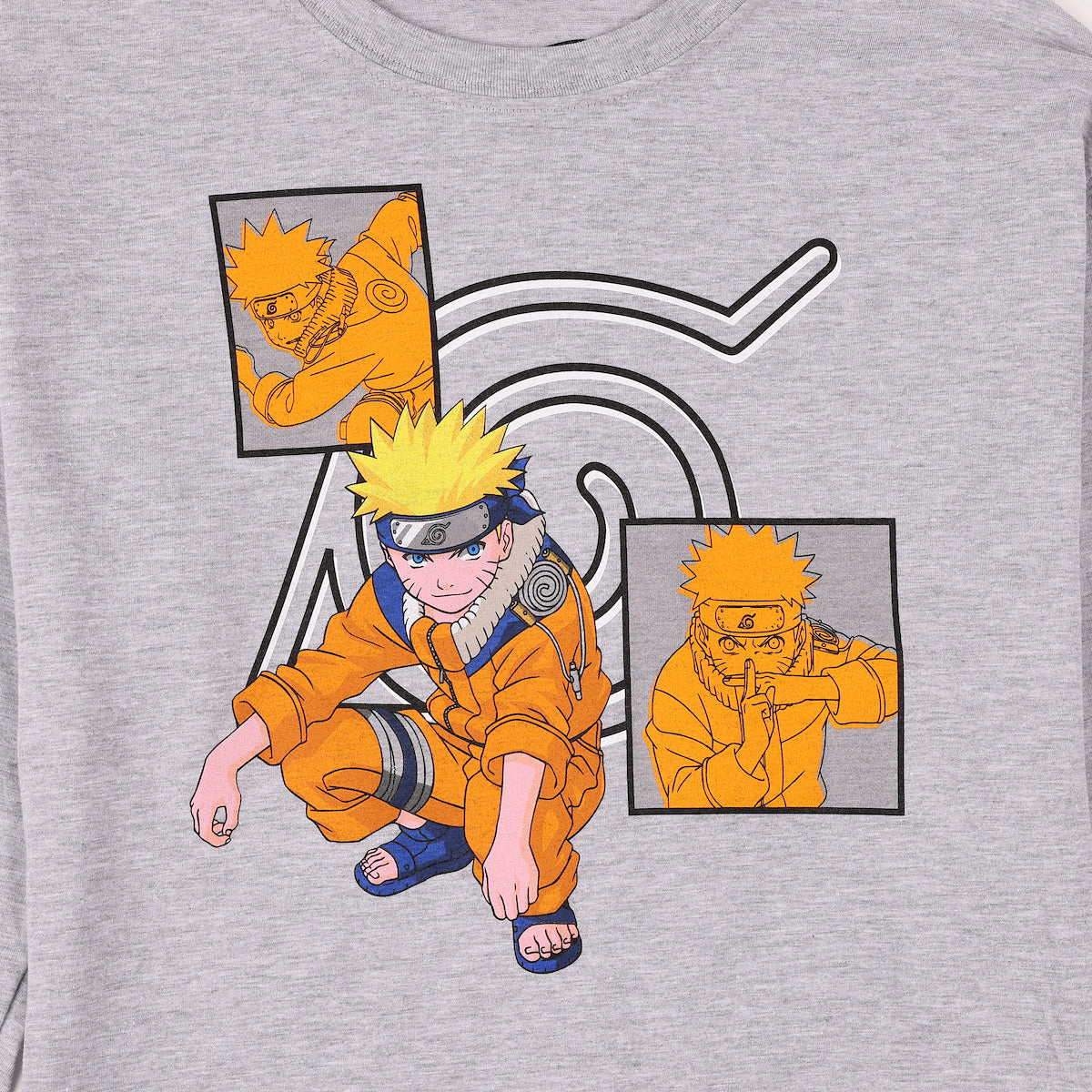 Naruto Character Art Boy's 3-Pack Crew Neck Long Sleeve Shirts
