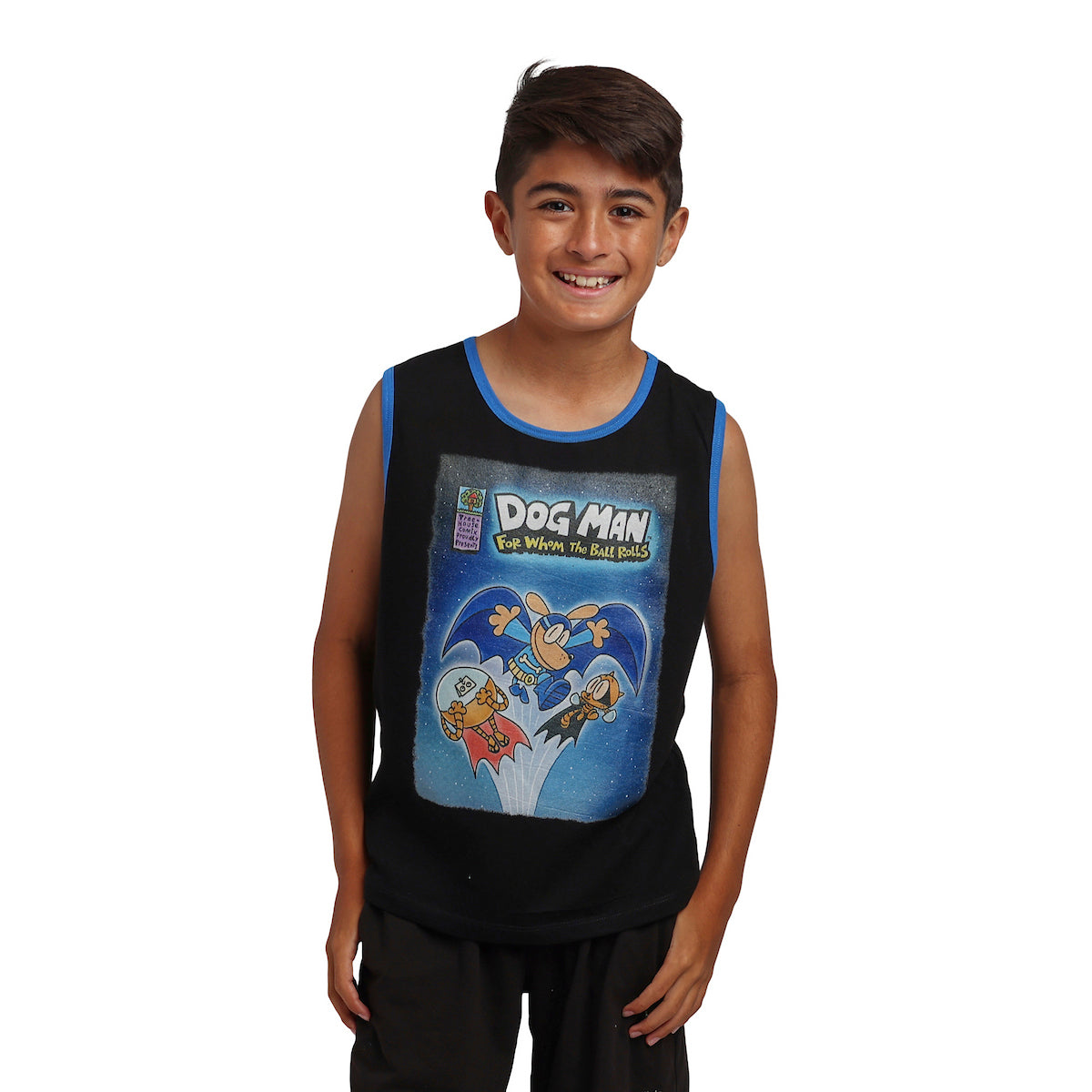 Dog Man Cover Art Boy’s 3-Pack Tank Top Set